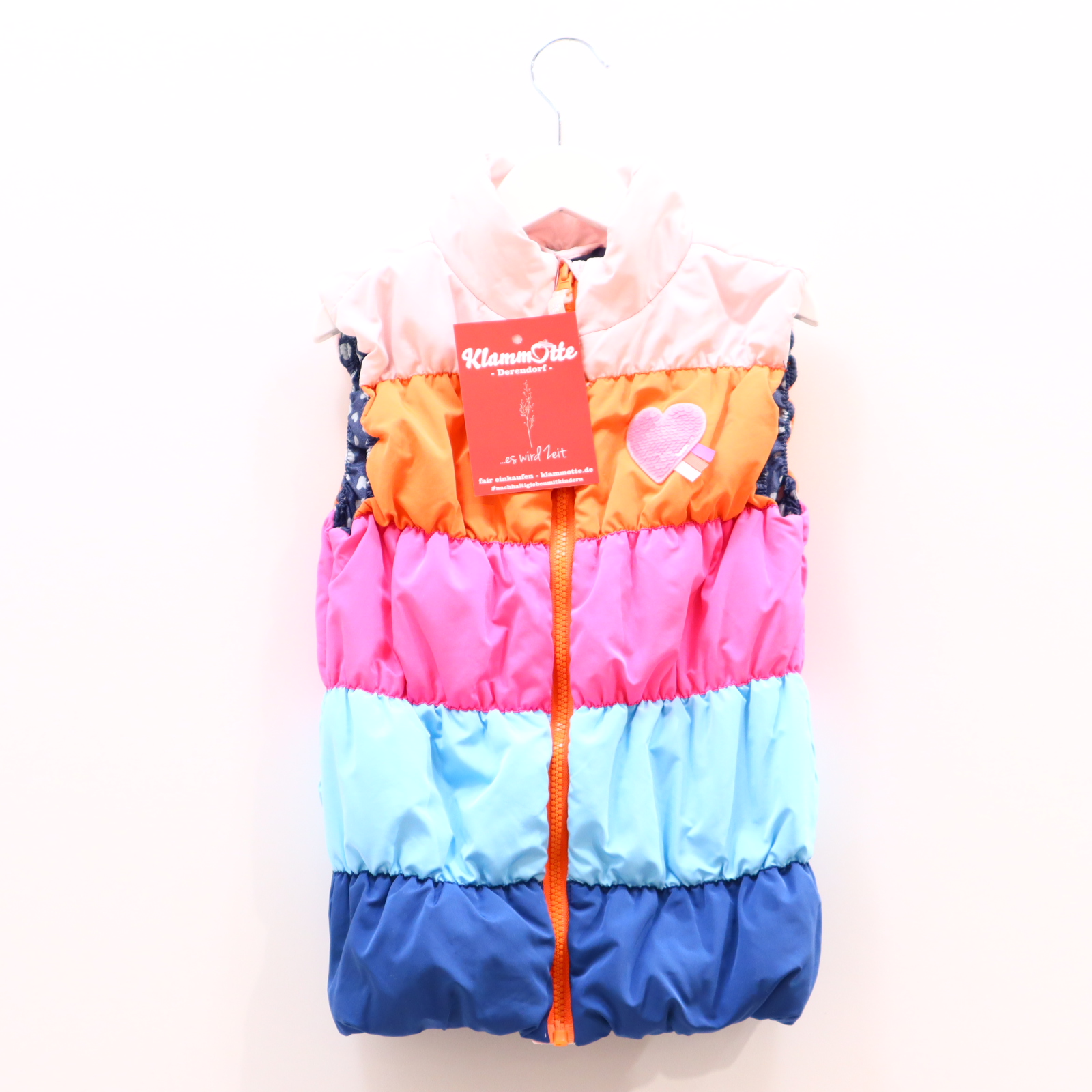 Jacke JETTE/Staccato Steppweste 128/134 bunt Applikation/gestreift