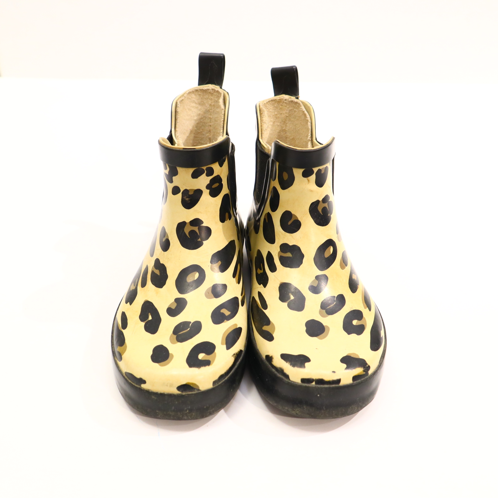 Gummistiefel halbschaft 29 braun/creme/schwarz Animalprint