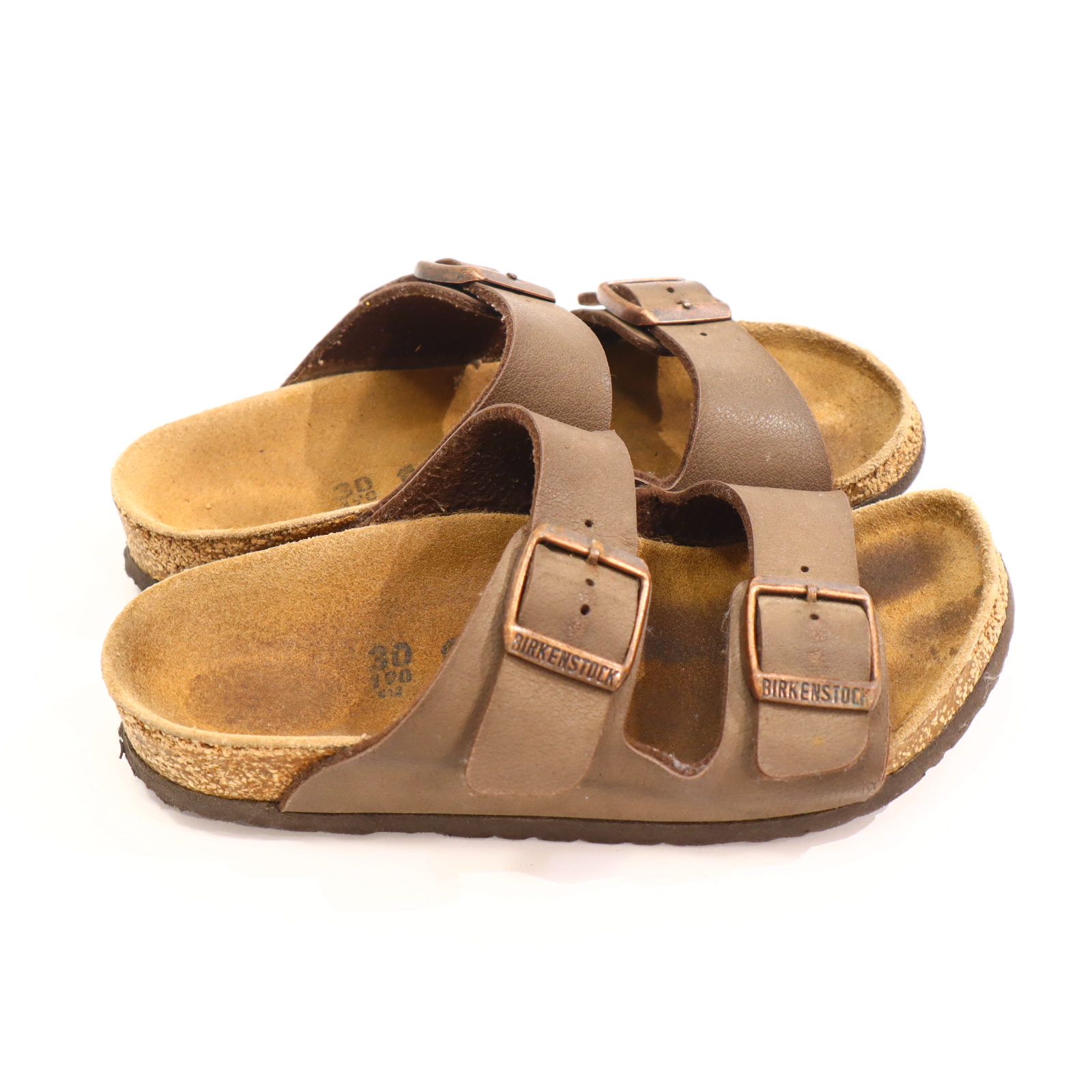 Hausschuhe/Wasserschuhe Birkenstock 30 braun Pantoletten leichte gleichmäßige Ablaufspuren