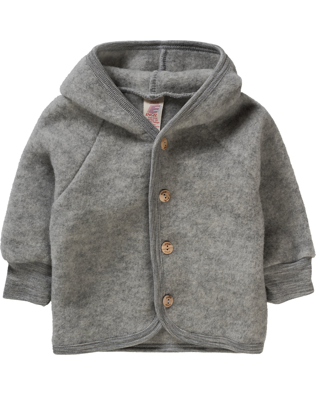 ENGEL Kapuzenjacke 100% Schurwolle (kbT)/Wollfleece