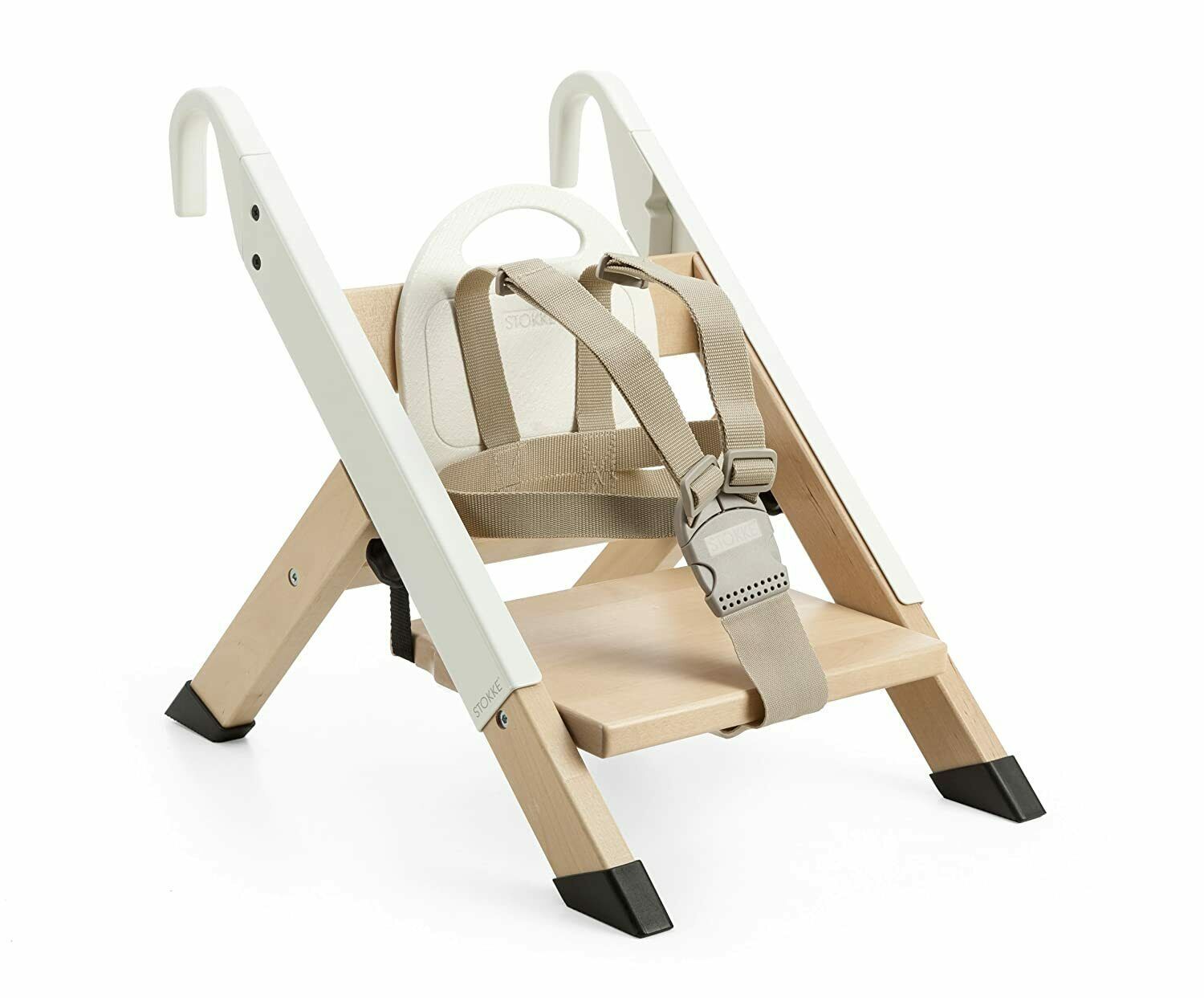 Hochstuhl STOKKE Buche/weiß Holz/Kunststoff neuwertig! HandySitt Travelbag