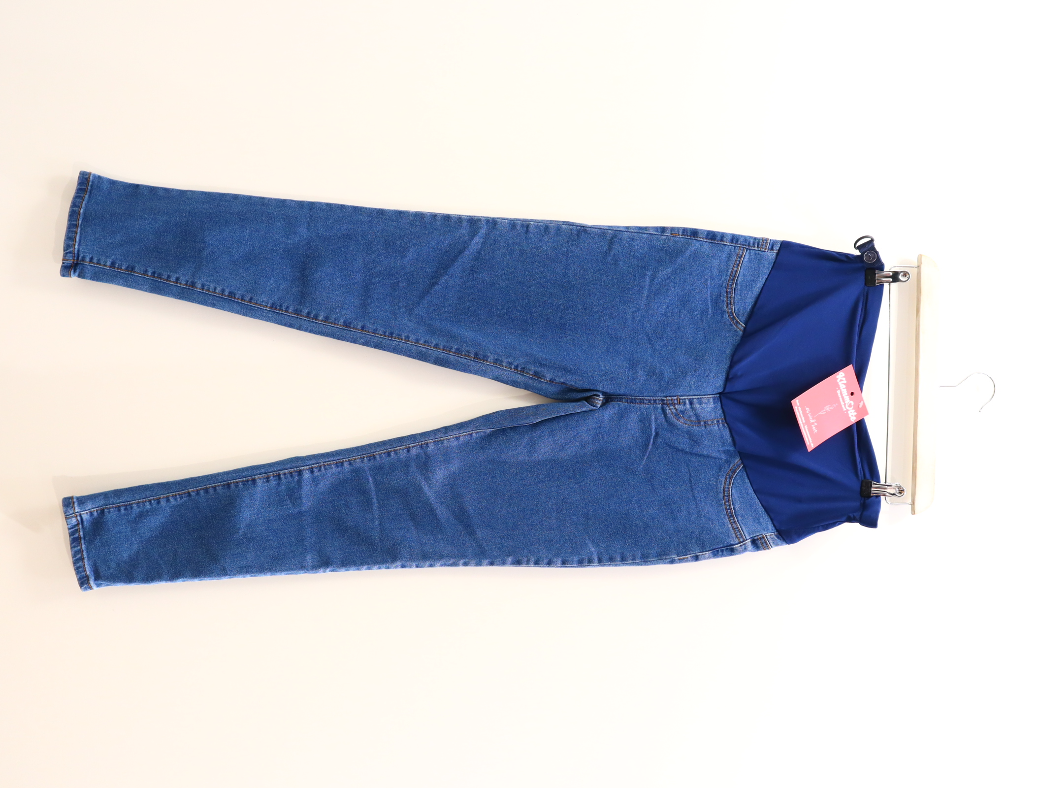 Hose S/36 Jeans Skinny blau denim High rib/verstellbar