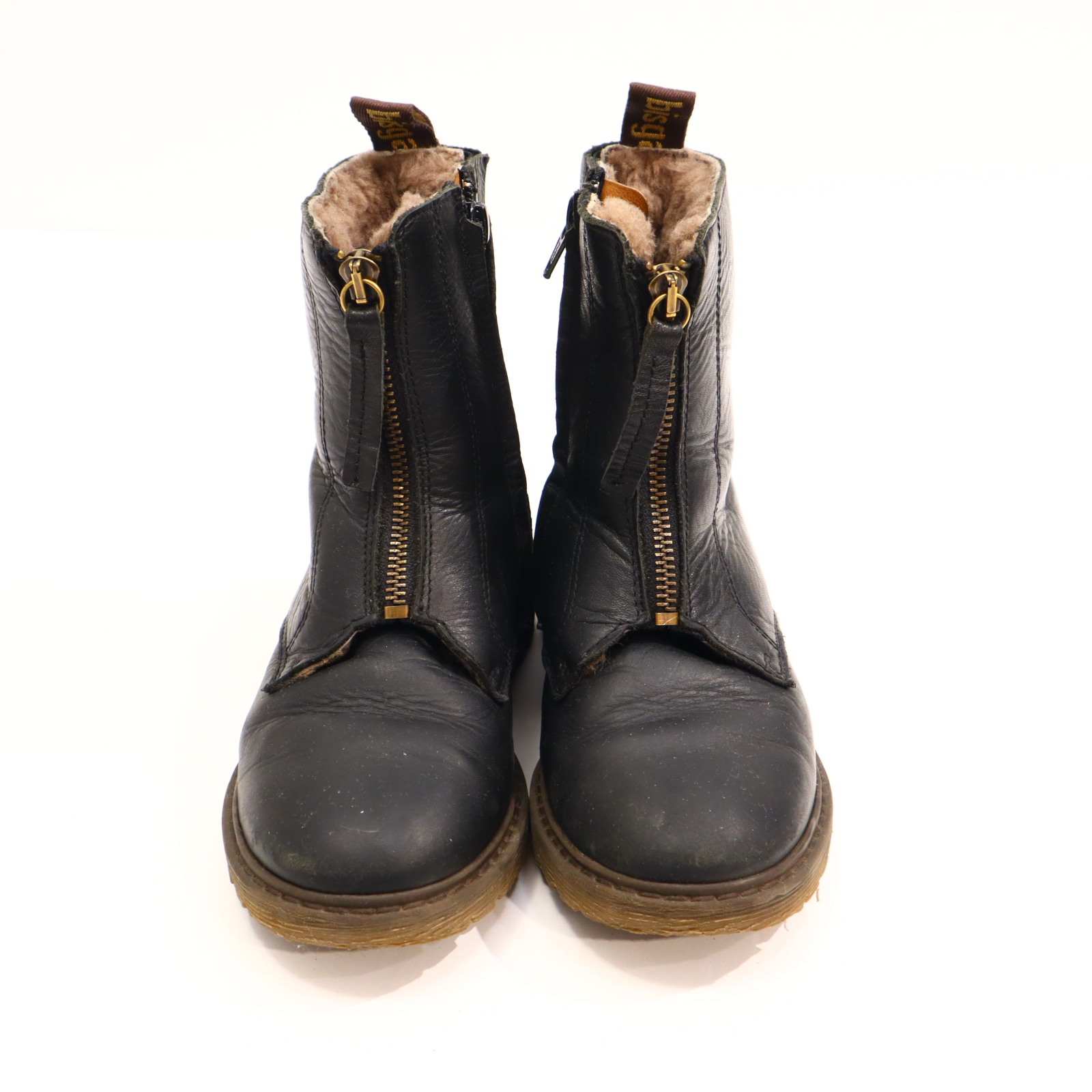 Halbschuhe bisgaard Stieffelette 30 schwarz Lammfell Herbst/Winter leichte gleichmäßige Ablaufspuren gefüttert/Reißverschluß