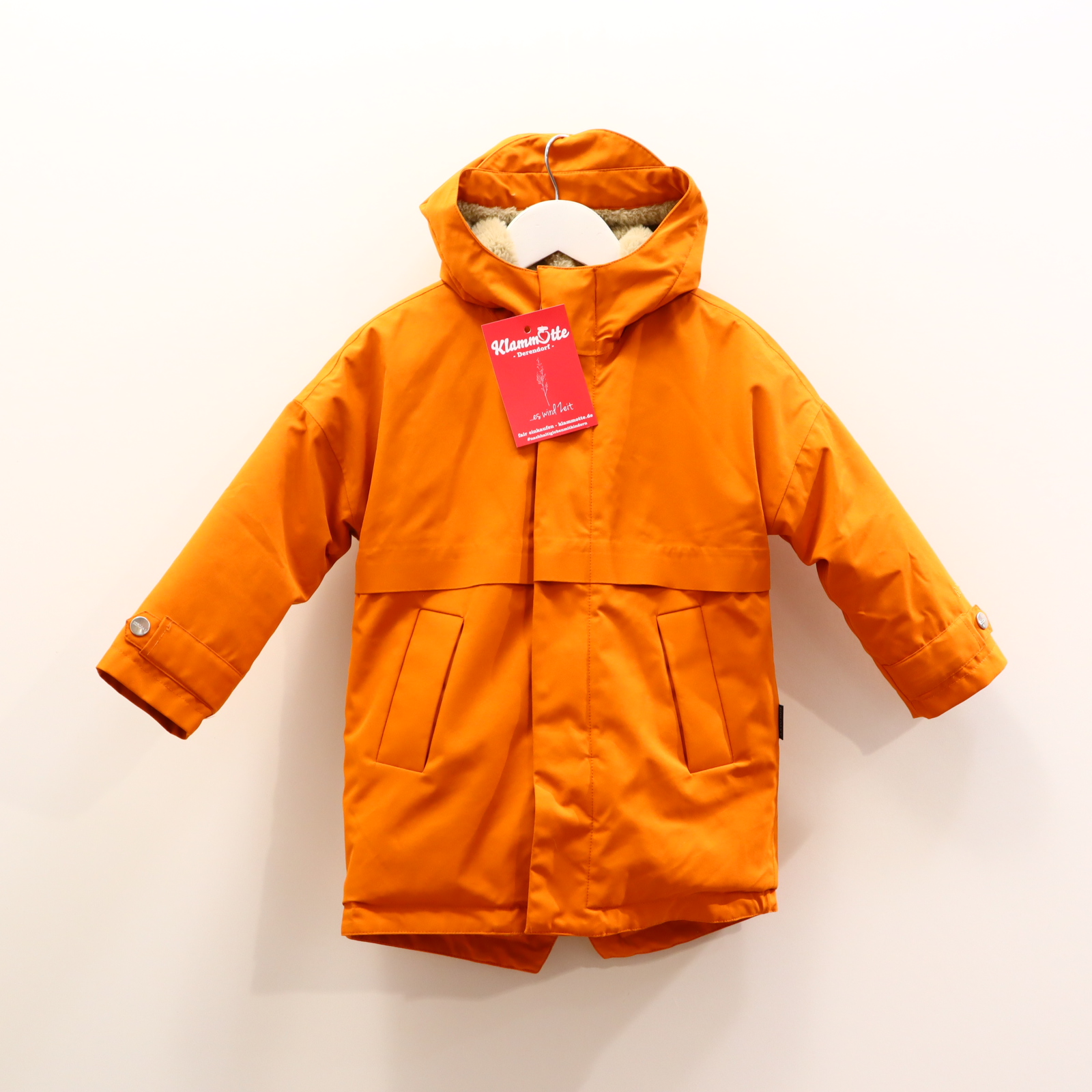Jacke GOSOAKY 98/104 orange Logo/Stickerei Anorak/Parka THERMOLITE Flauschfutter