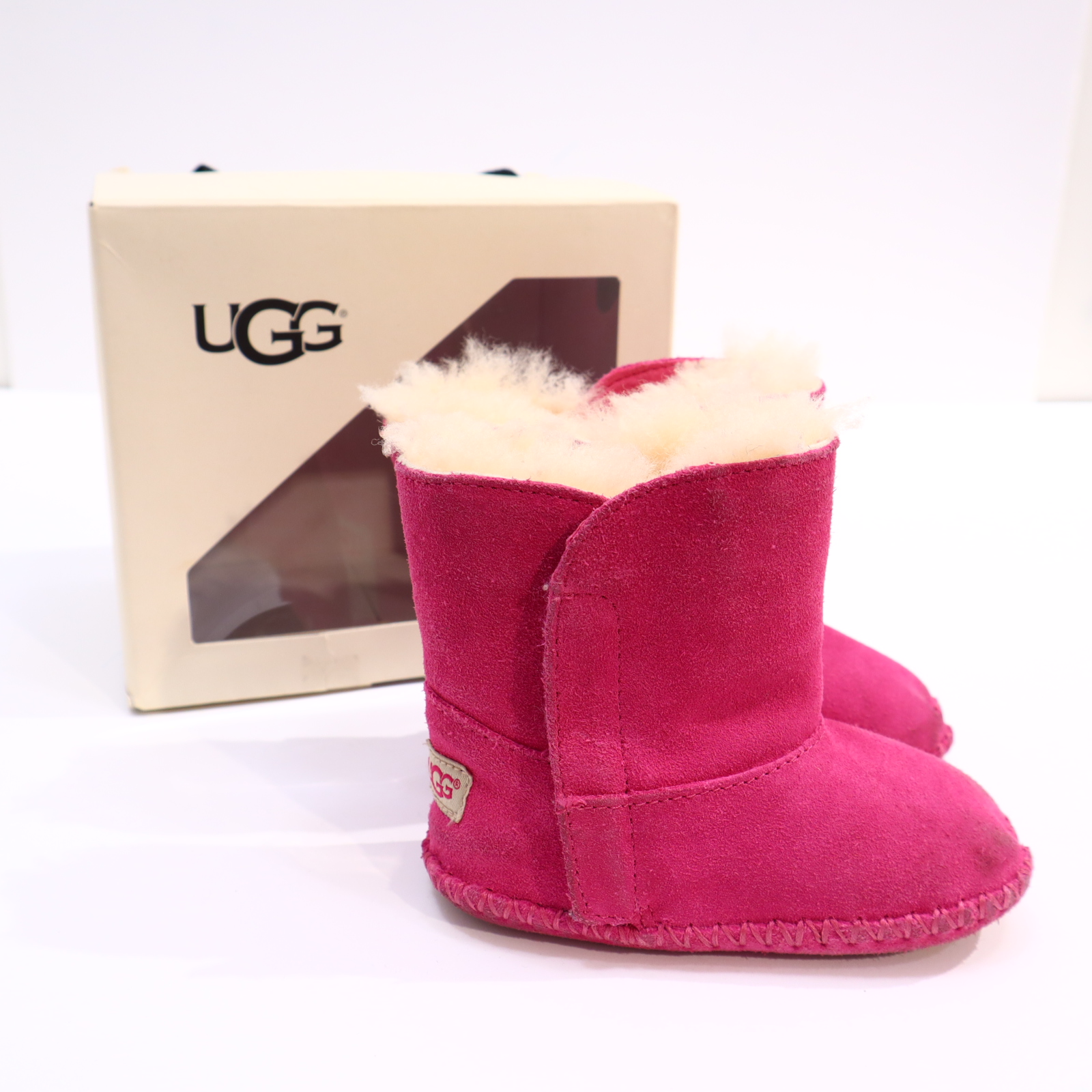 Babyschuhe/Stoffschuhe UGG 20.5 pink Lammfell/Leder mit Karton! Fellschuhe/Winterstiefel/Lauflernschuhe