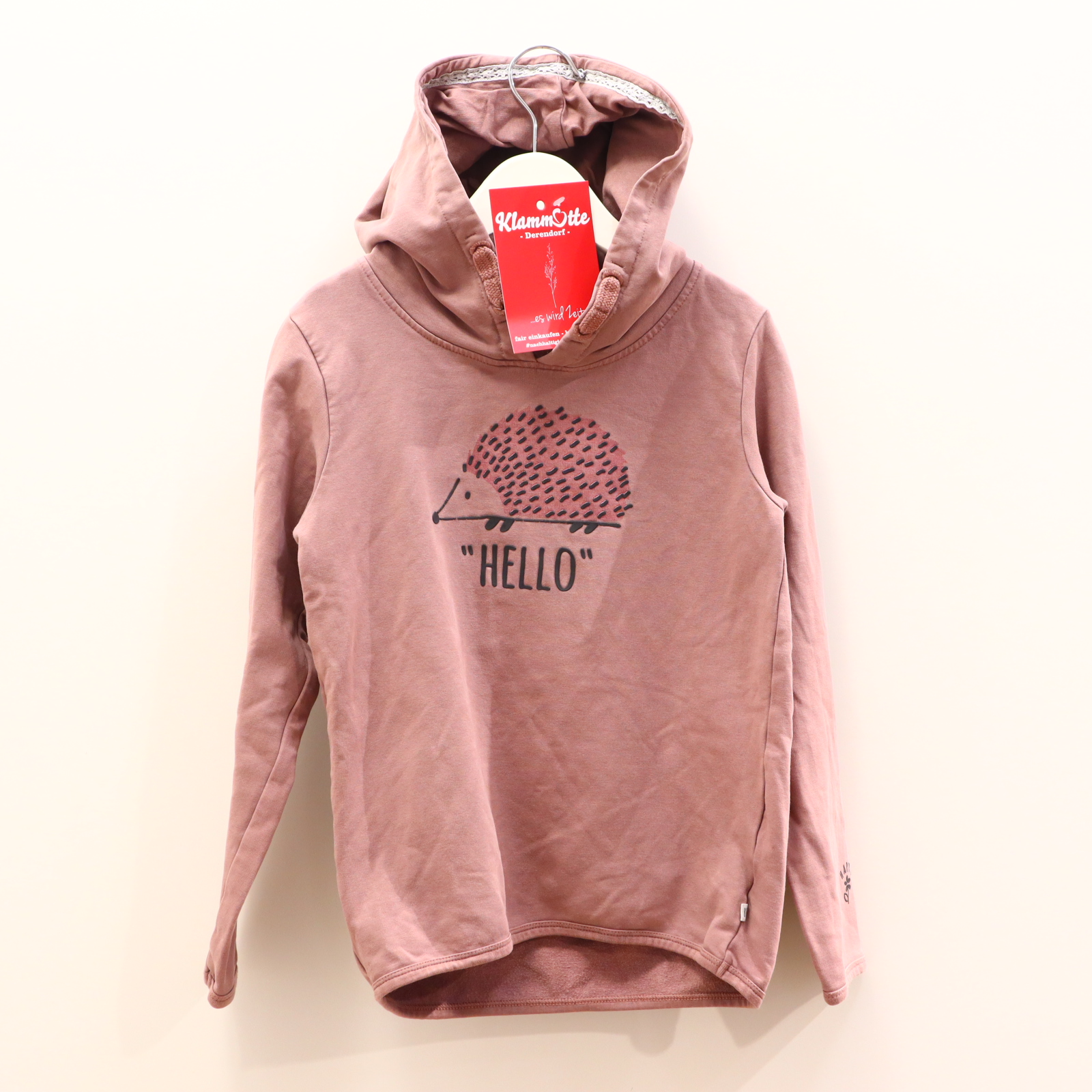 Oberteil BASEFIELD 128/134 altrosa Print Kapuzenpullover Baumwolle/Elasthan