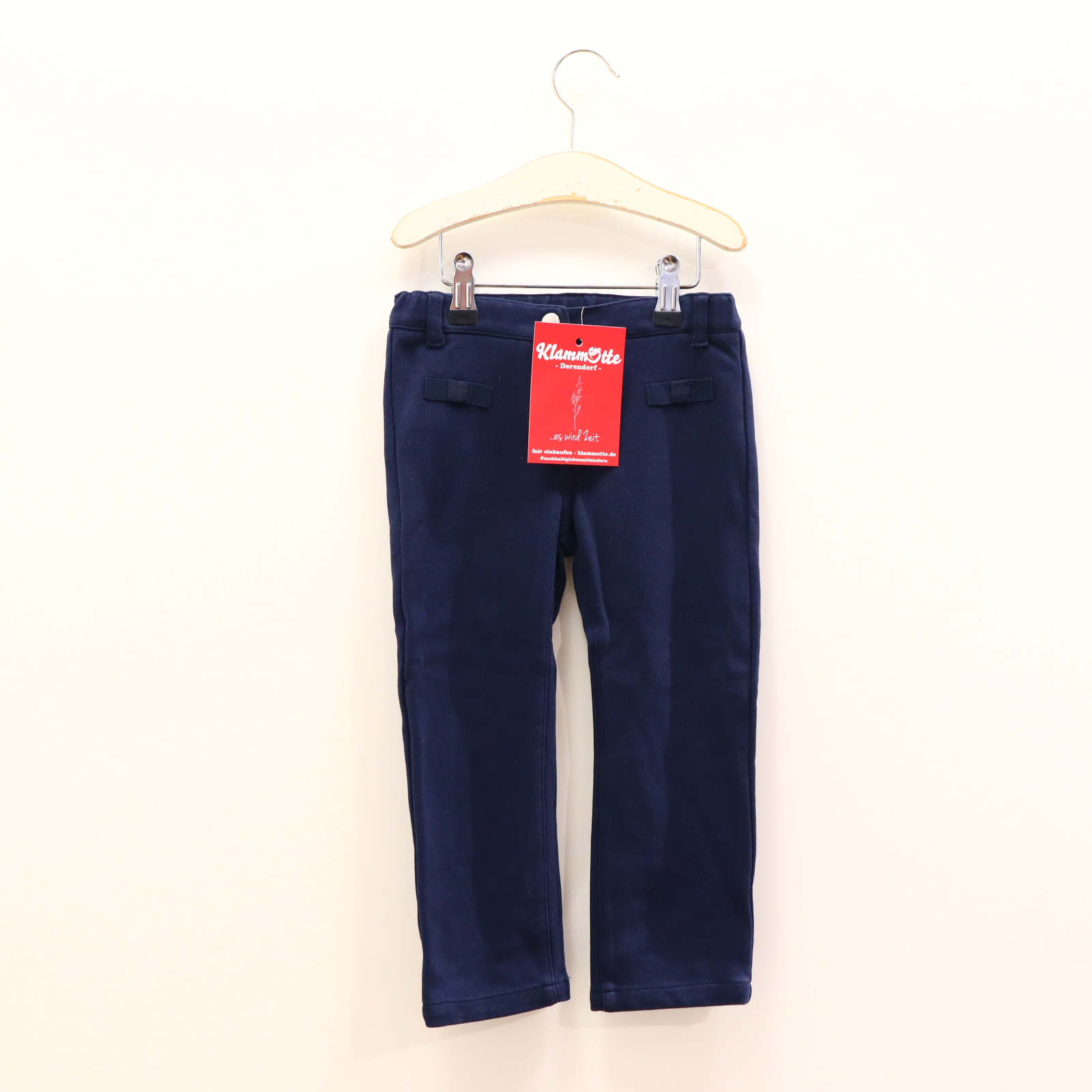 Hose Jacadi 86 blau Baumwolle/Polyester Druckknopf/verstellb. Bund