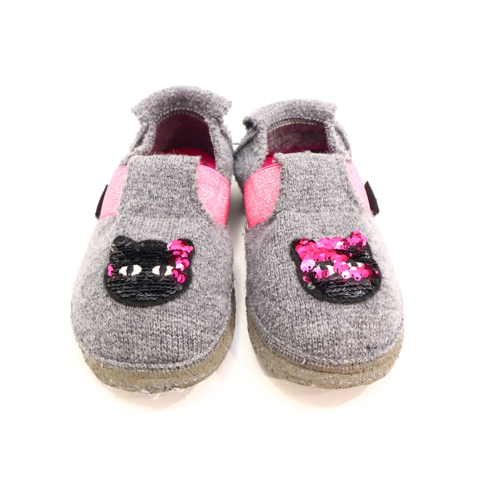 Hausschuhe/Wasserschuhe NANGA 33 grau/pink Slipper Filz/Wolle