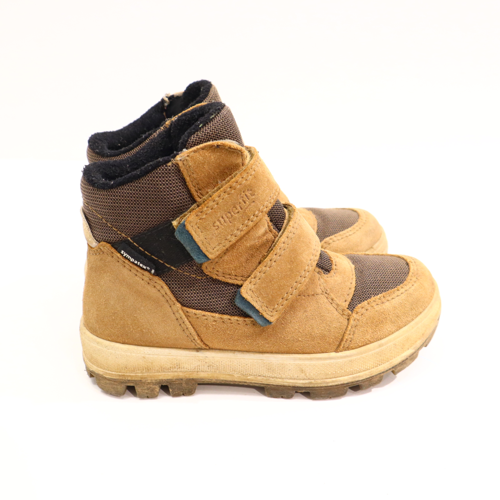 Halbschuhe SuperFit Boots/Klett 29 braun SYMPATEX Herbst/Winter leichte gleichmäßige Ablaufspuren gefüttert