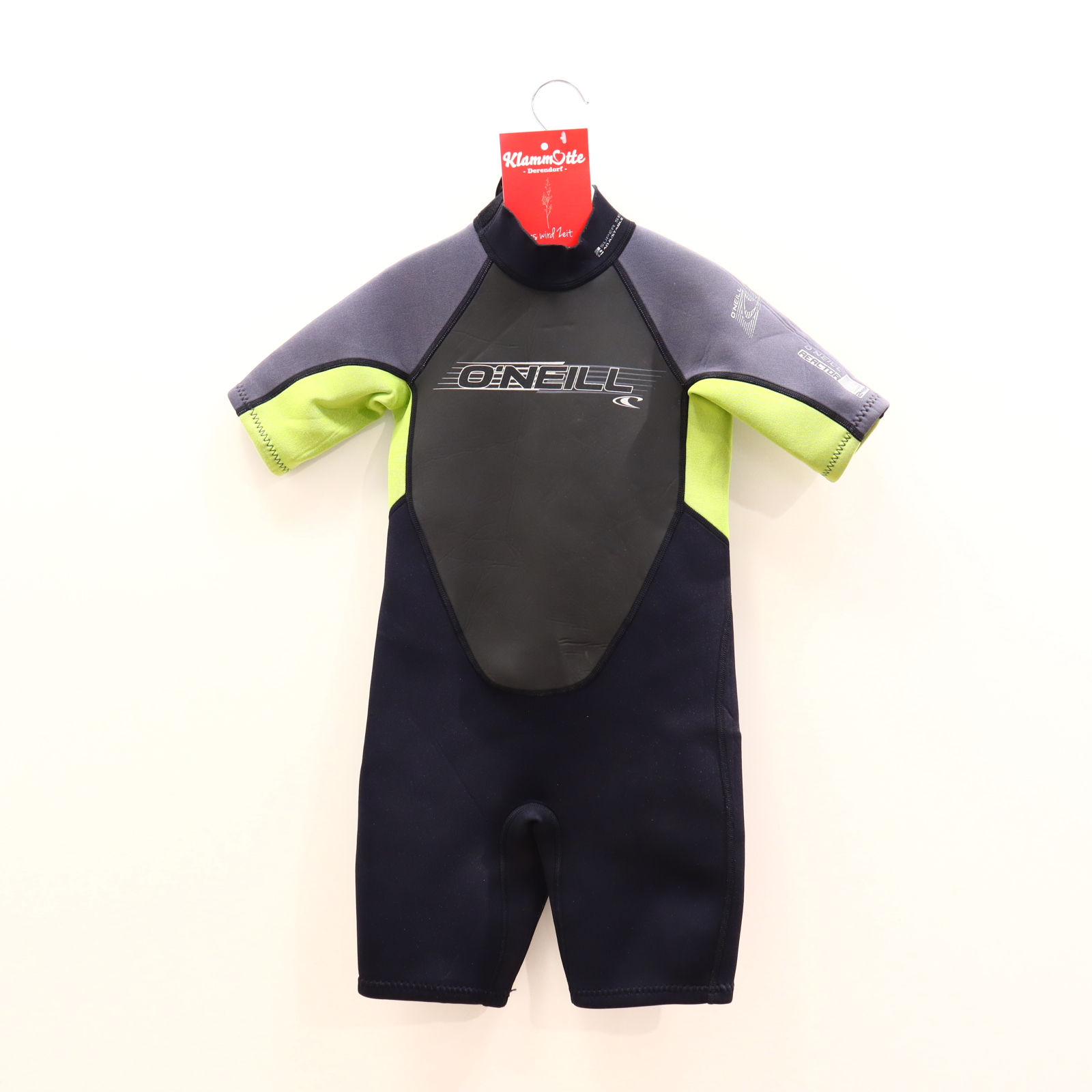 Bademode O'NEILL 128/134/140 grün/schwarz Print/Logo Neoprenanzug
