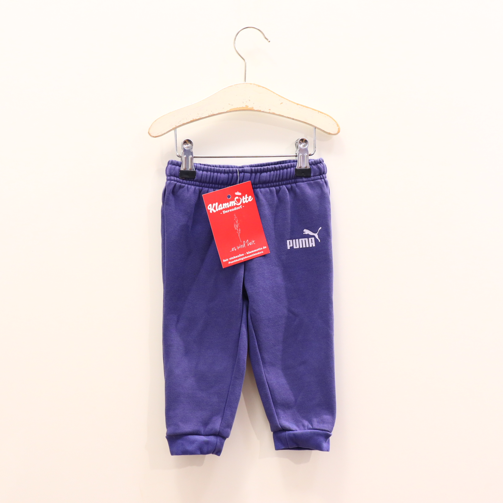 Hosen & Strampler PUMA 80 lila Logo/Print Jogger Baumwolle/Polyester/Sweat Gummibandzug/Kordelzug