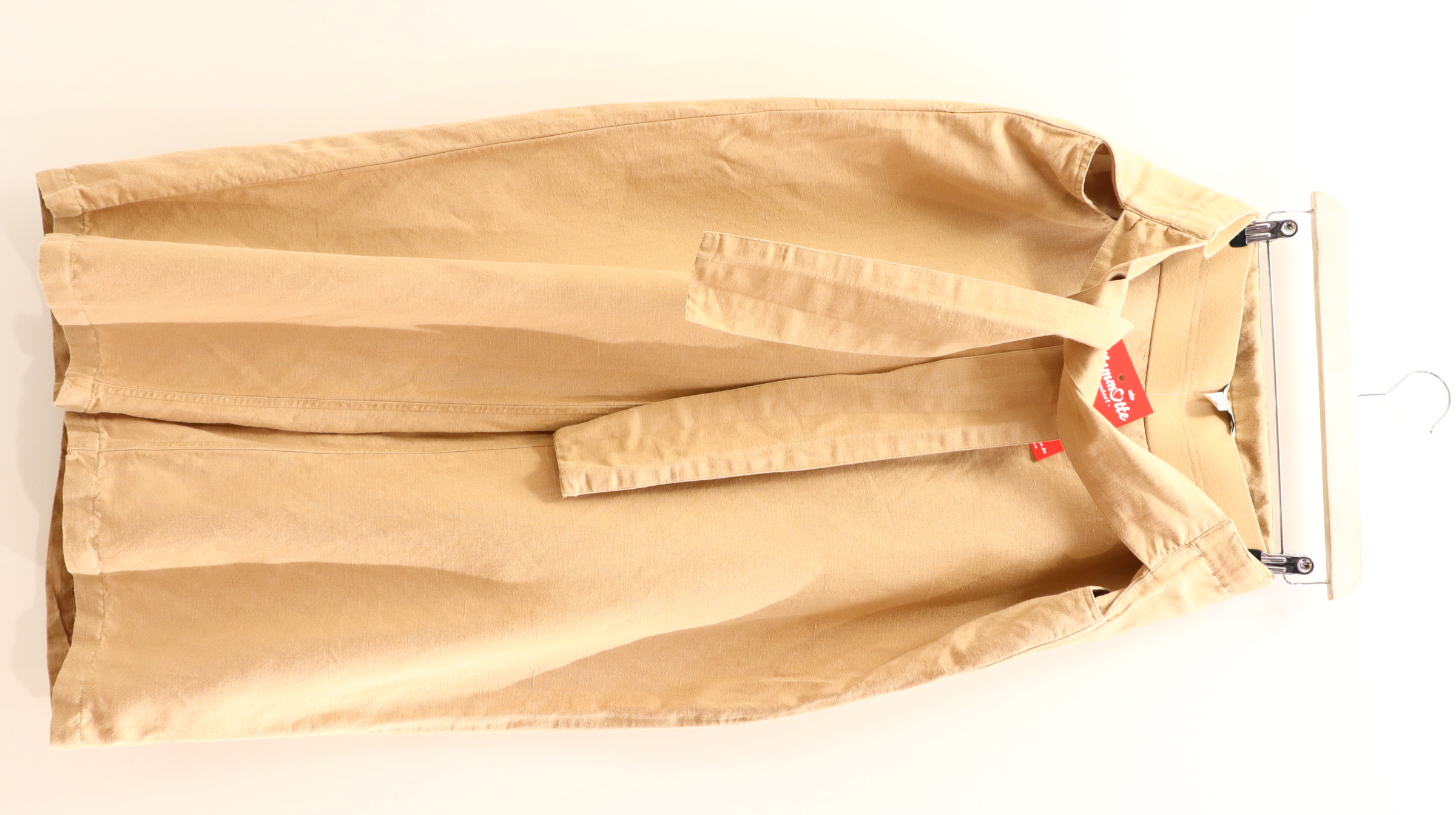 Hose ESPRIT 42 sand Baumwolle/Leinen kl. Materialfehler Low rib/verstellbar Frühjahr/Sommer