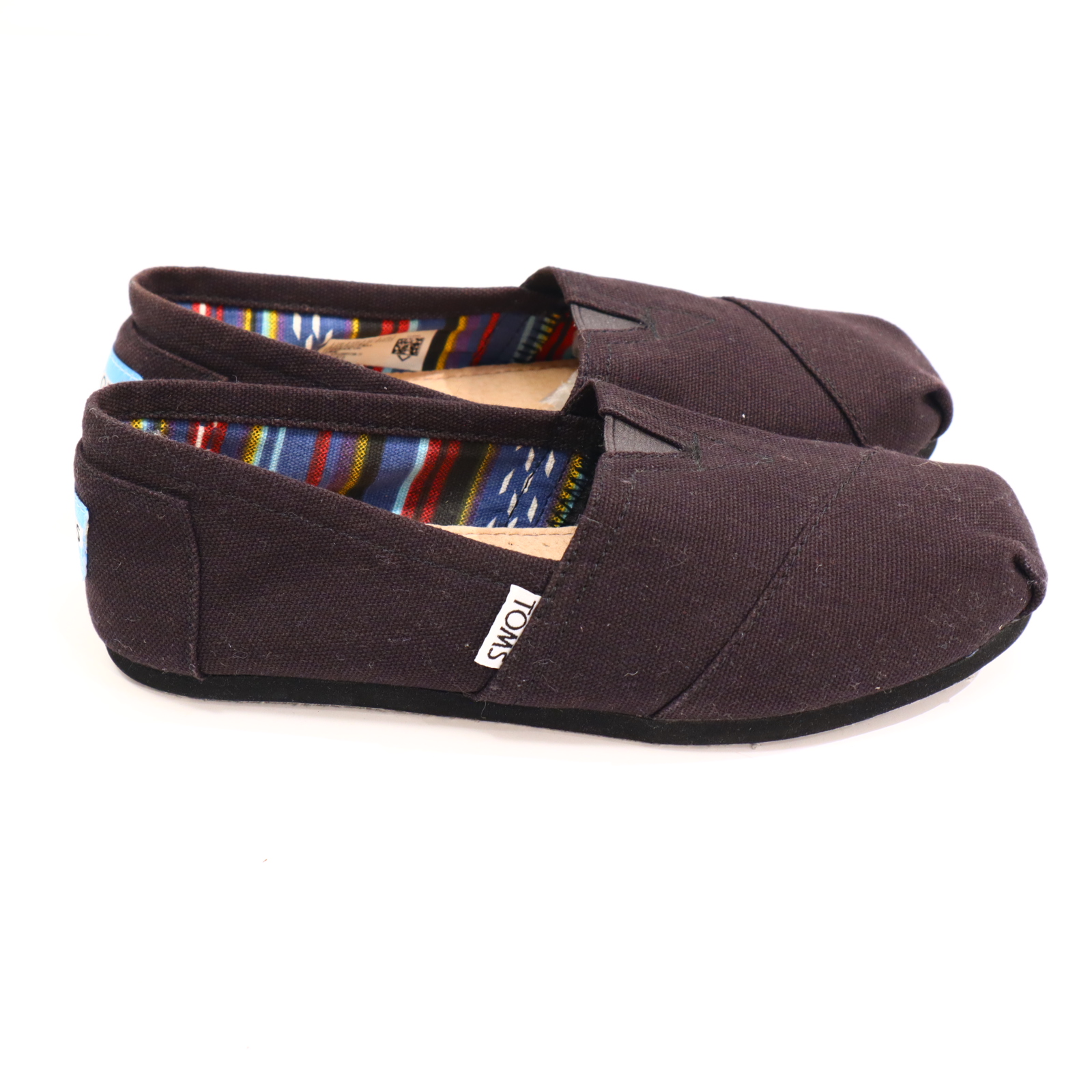 Halbschuhe TOMS Slipper 36 schwarz Canvas sehr gut