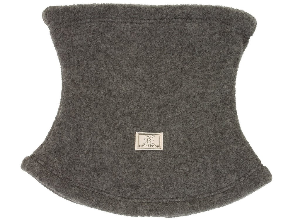 PICKAPOOH Schlupfschal Schurwolle/Wollfleece 2 grau