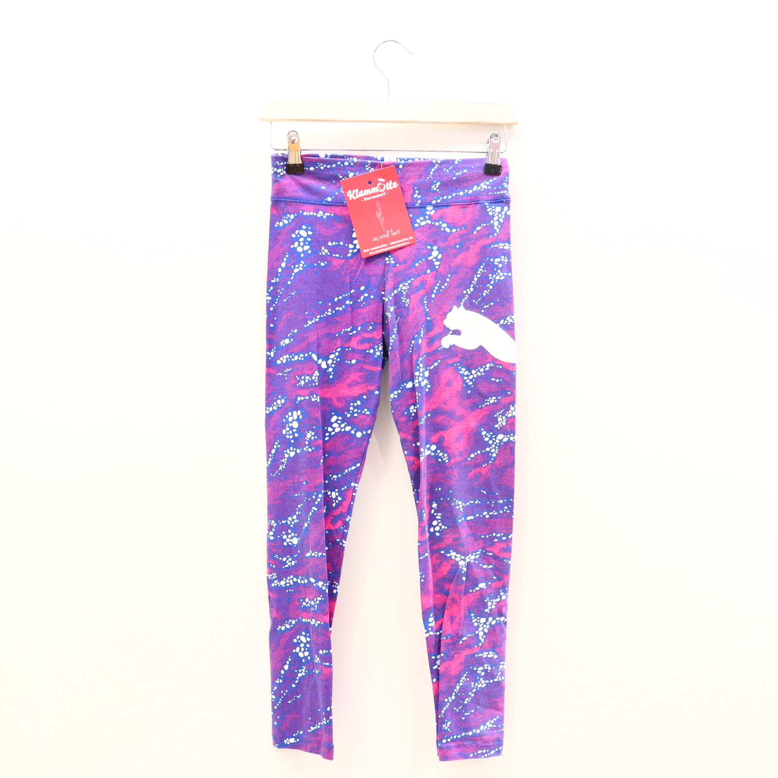Hose PUMA Legging/Sporttights 152 lila/pink Allover Print/Logo/Print Gummibandzug