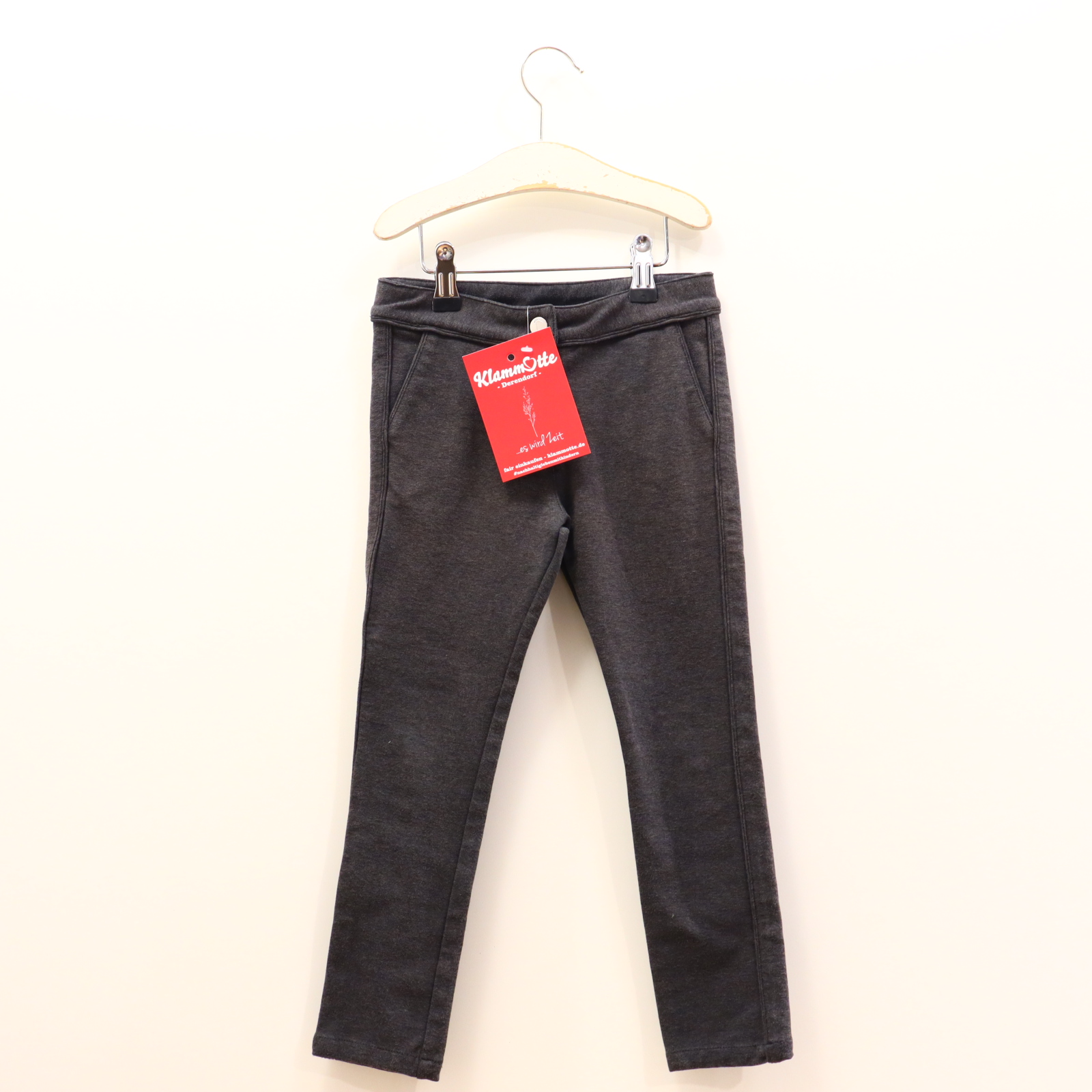 Hose Jacadi Tregging 110 grau melange Baumwolle/Elasthan/Polyester Druckknopf/Reißverschluß/verstellb. Bund
