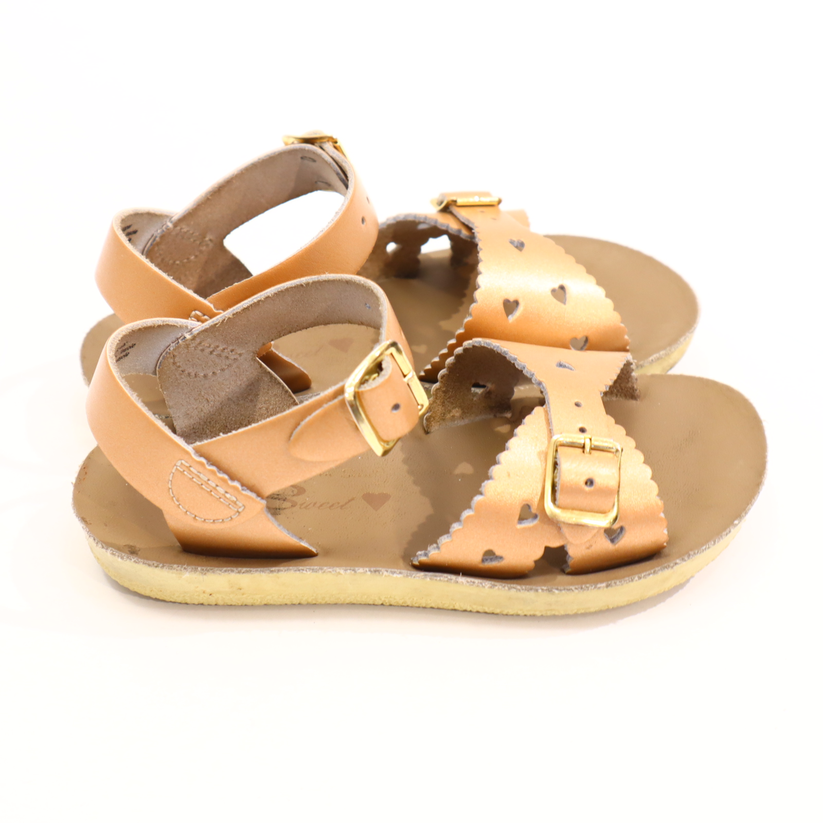 Sandalen Salt Water/Sun-San 25 bronze Leder/wasserfest! leichte gleichmäßige Ablaufspuren