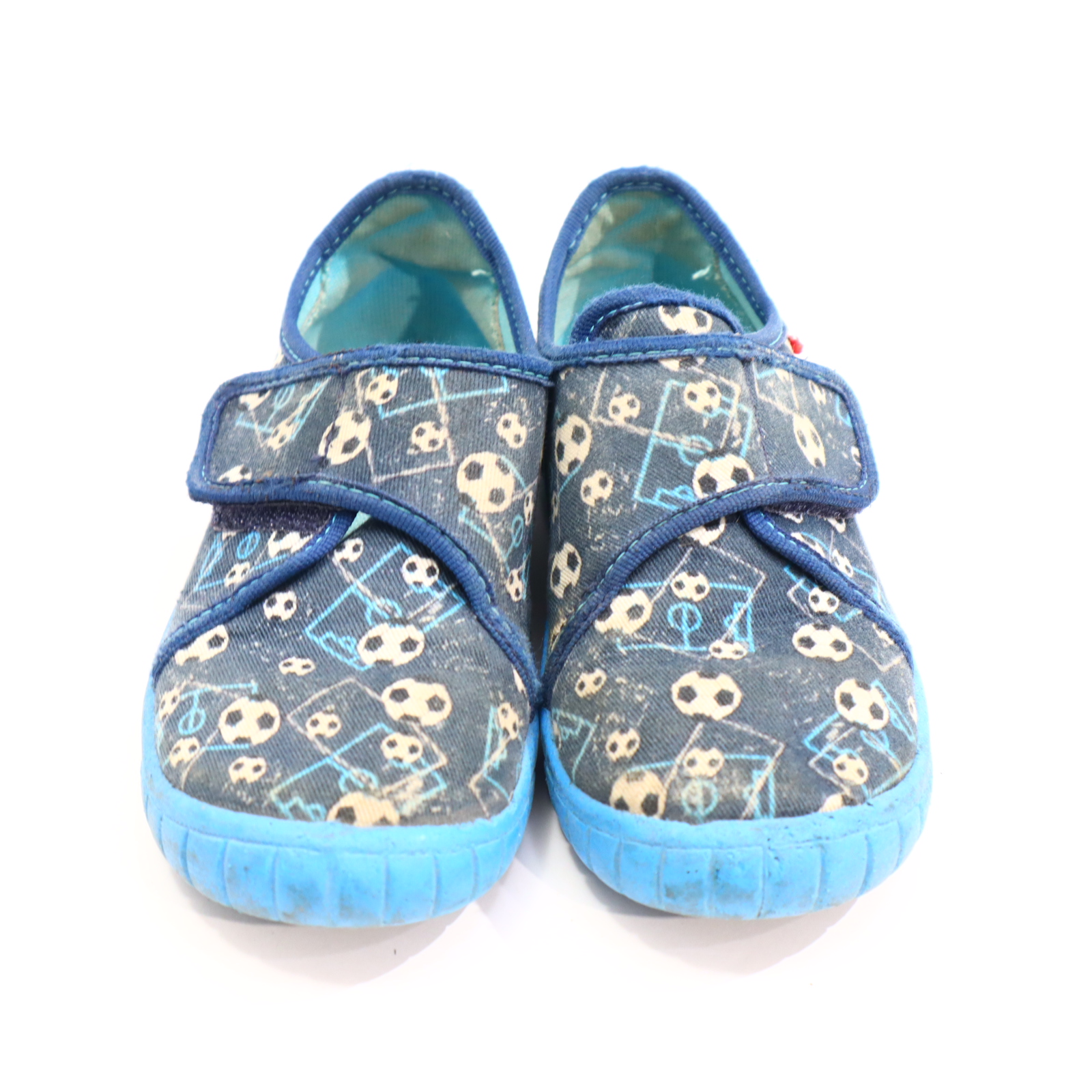 Hausschuhe/Wasserschuhe SuperFit 28 blau Klett/Pantoffel Canvas