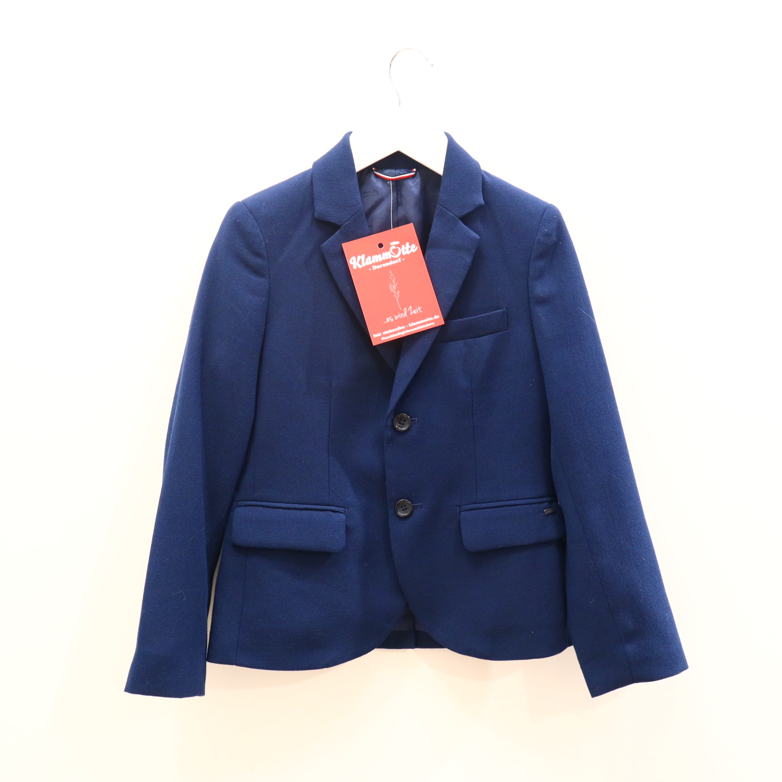 Jacke TOMMY HILFIGER 128 blau Blazer Polyester/Viskose