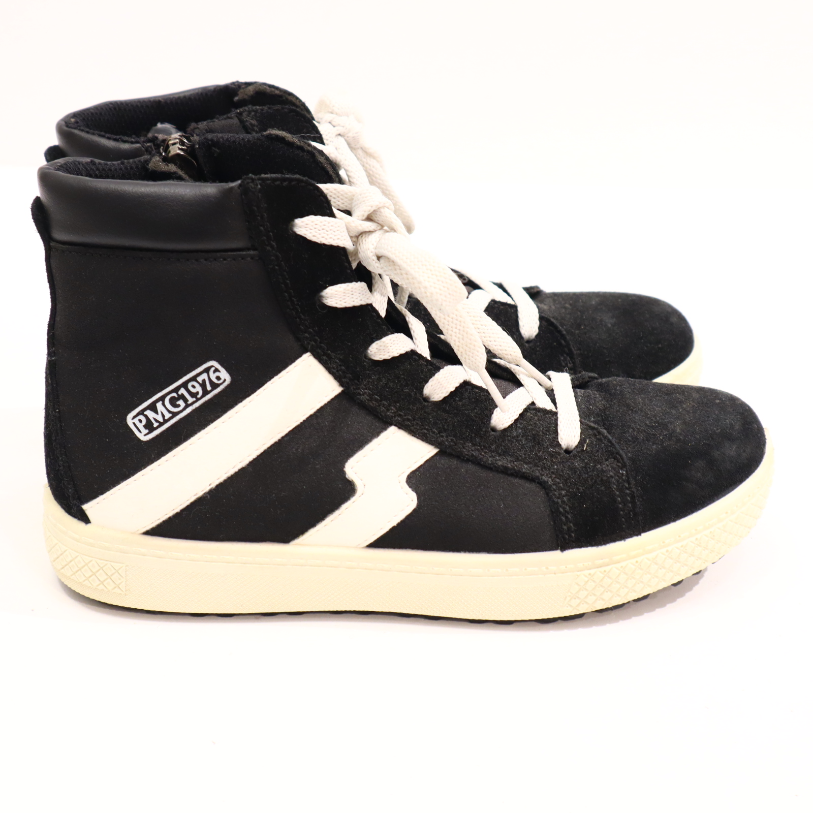 Halbschuhe PRIMIGI Schnürschuh mit Reißverschluß/Sneaker 34 schwarz/weiß sehr gut