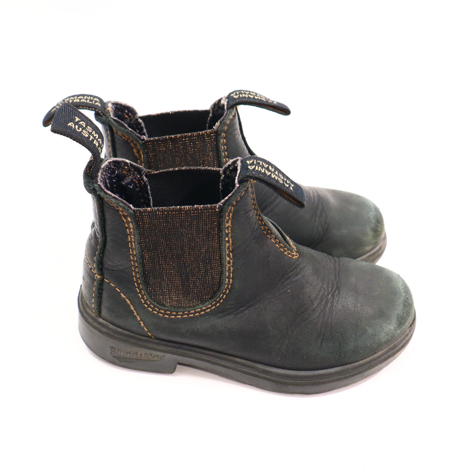 Halbschuhe Blundstone Chelseaboots 25 bronze/schwarz GORETEX Abnutzungsspuren an den Kappen/gleichmäßige Ablaufspuren