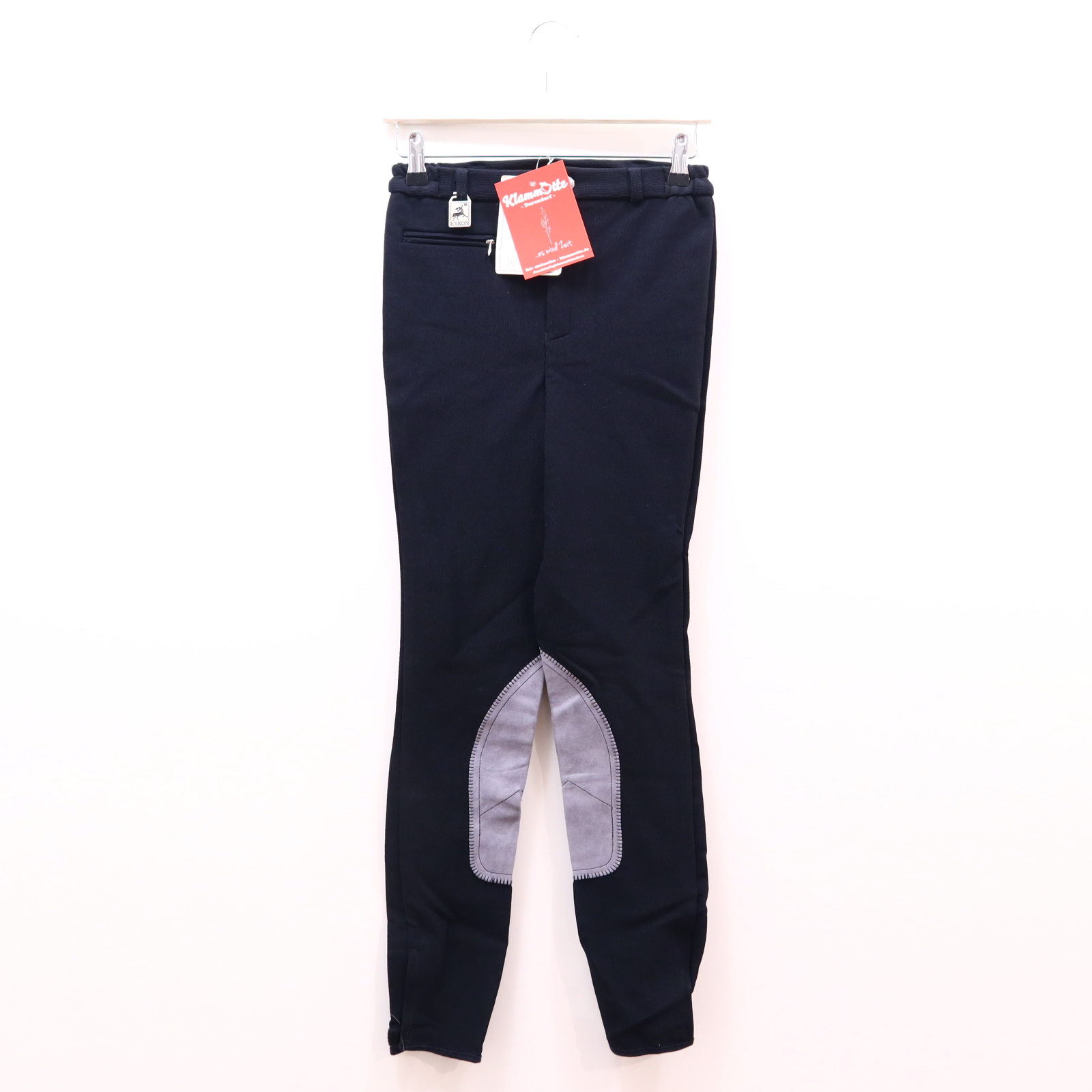 Hose KYRON Reithose 164 schwarz Gummibandzug/Reißverschluß/Schiebeknopf NEU!