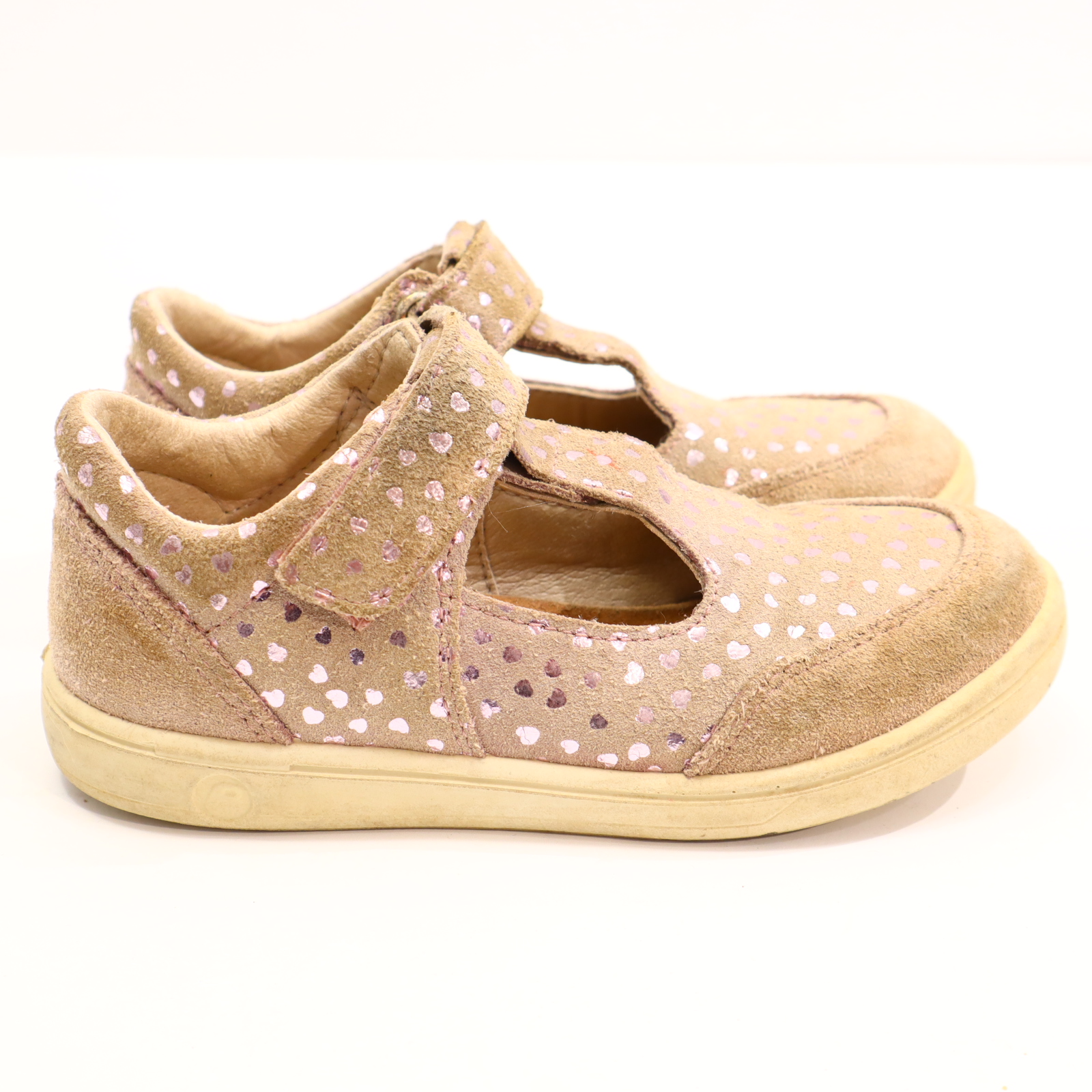 Halbschuhe PEPINO Riemchenballerina 30 M rosa Wildleder leichte gleichmäßige Ablaufspuren Korksohle