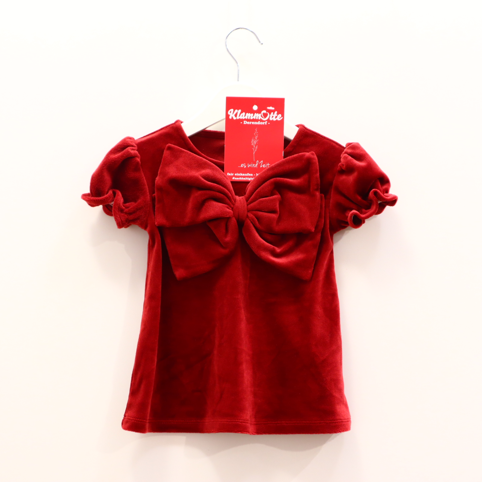 Kleider & Röcke H&M 68 bordeaux Samtkleid Elasthan/Polyester