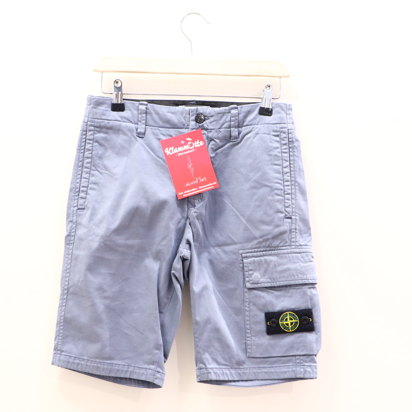 Hose STONE ISLAND 152/158 Cargo/Short blau Applikation/Logo Knopf/Reißverschluß Baumwolle/Elasthan