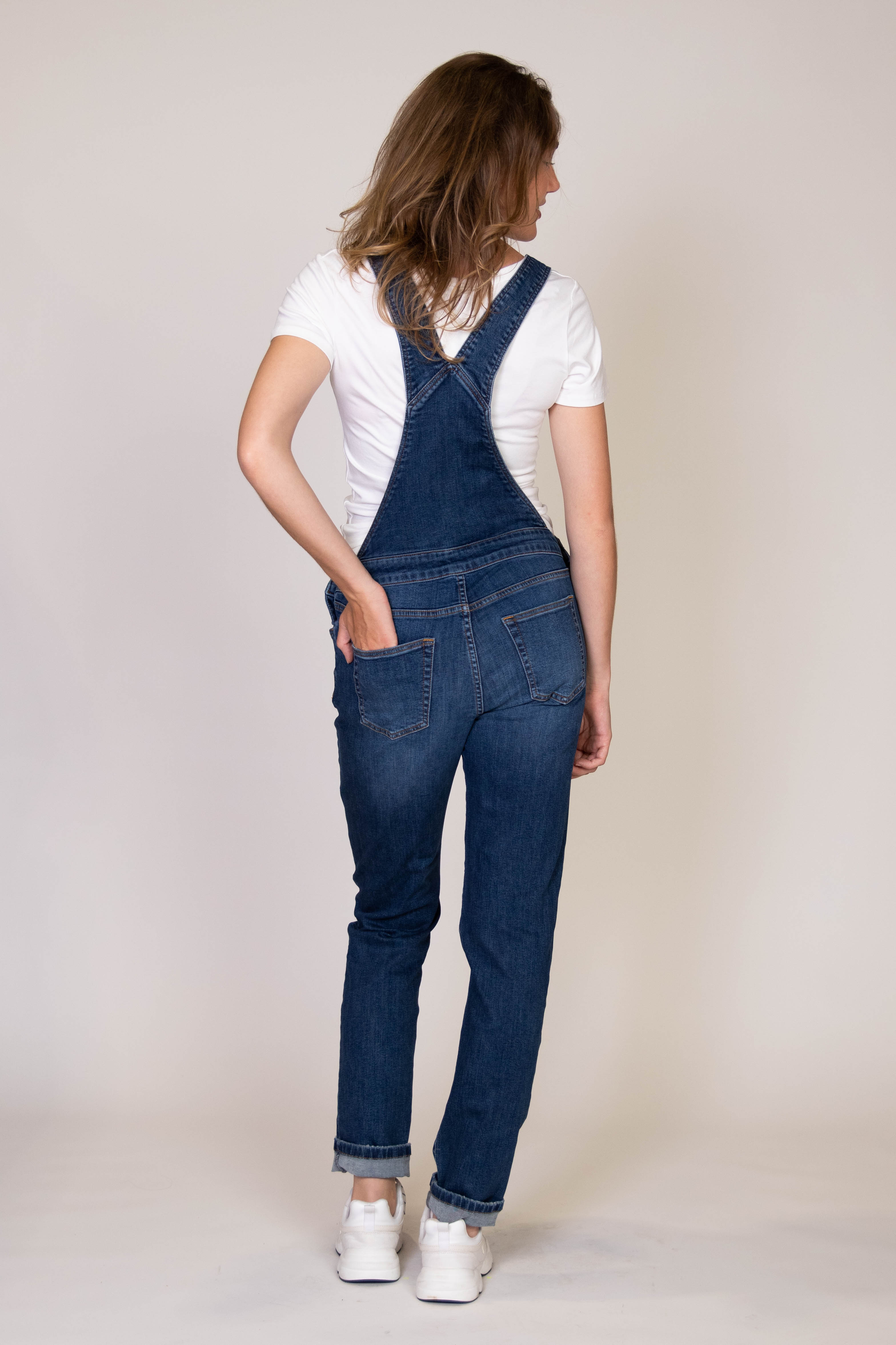 Hose LOVE2WAIT Jeans/Latzhose Salopette W27 blau Stone wash denim