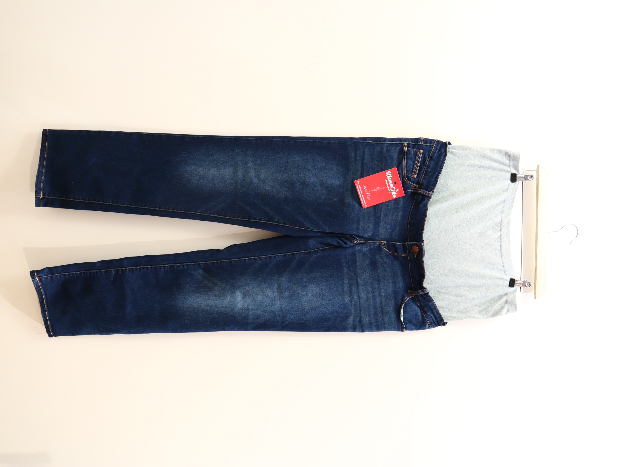 Hose mamalicious 42 Jeans W32/L32 blau denim High rib/verstellbar