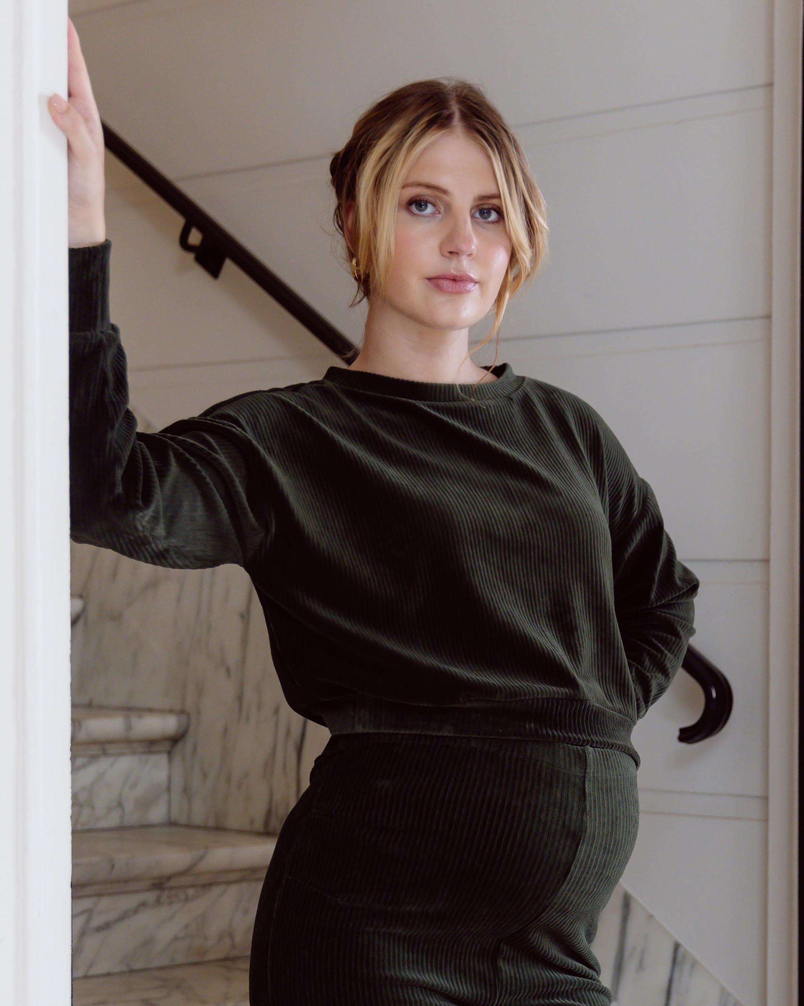 Pullover LOVE2WAIT Rib Sweater S 36 oliv