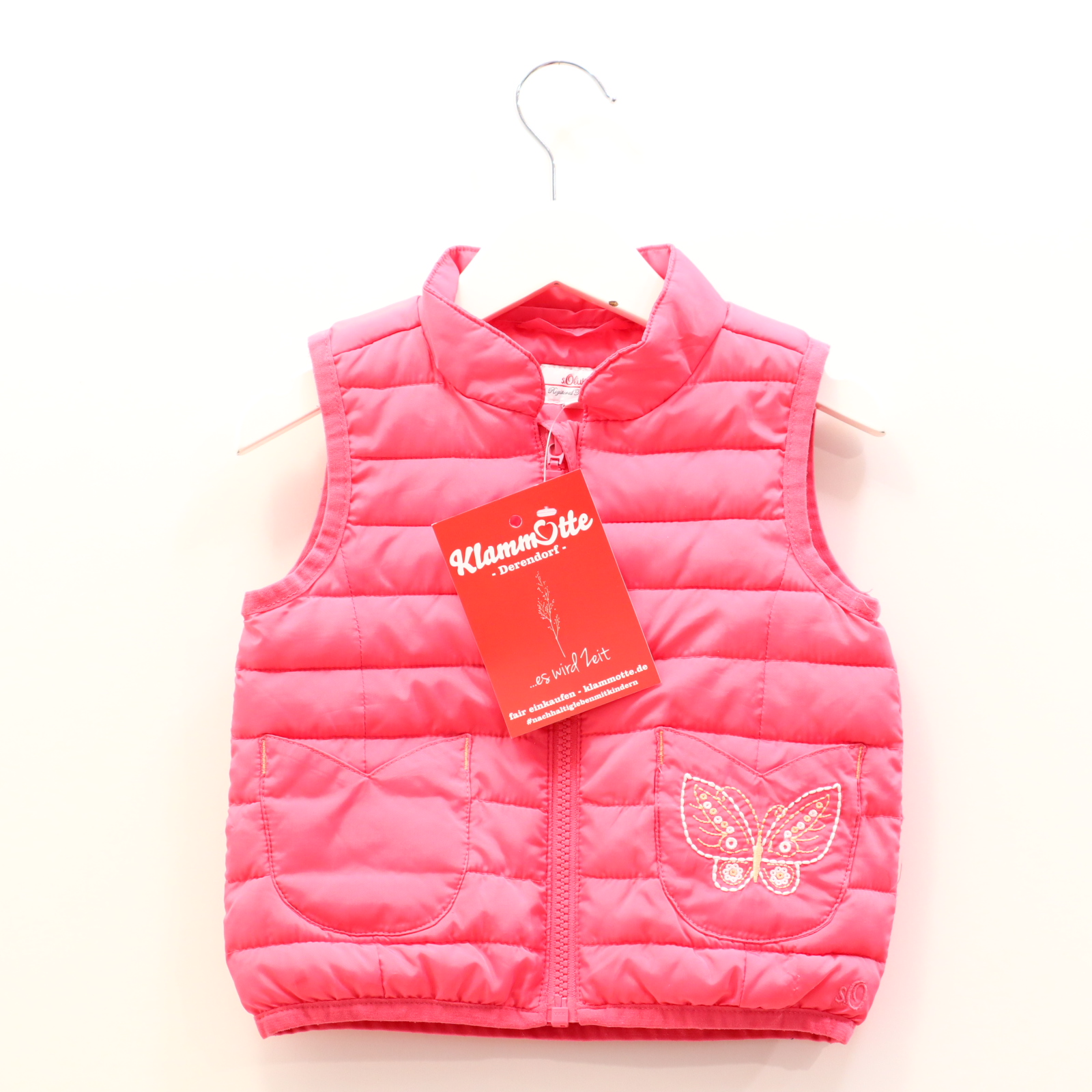 Jacken & Overalls S.OLIVER Steppweste 80 pink Stickerrei