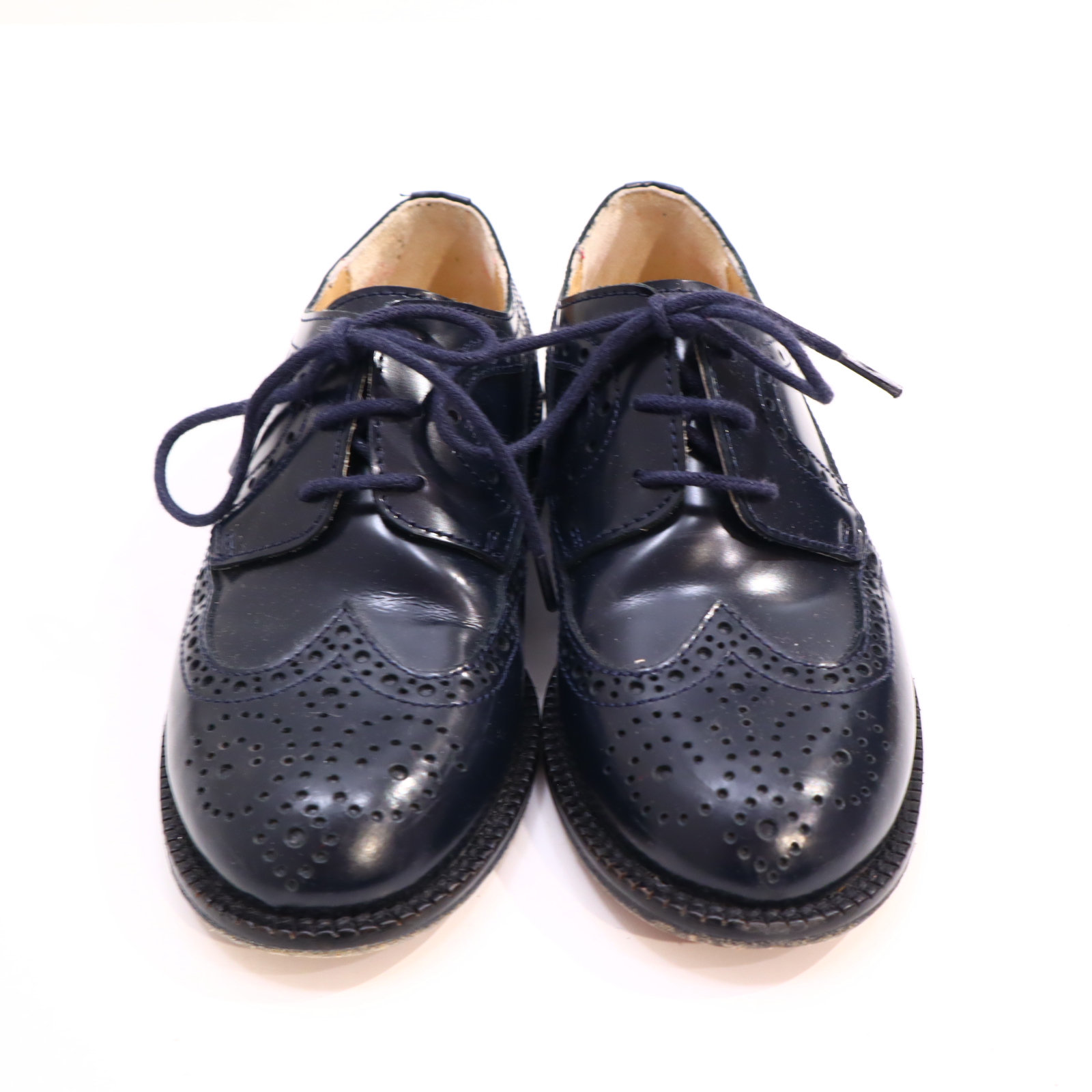 Halbschuhe Gallucci Schnürschuh 31 blau Leder leichte gleichmäßige Ablaufspuren