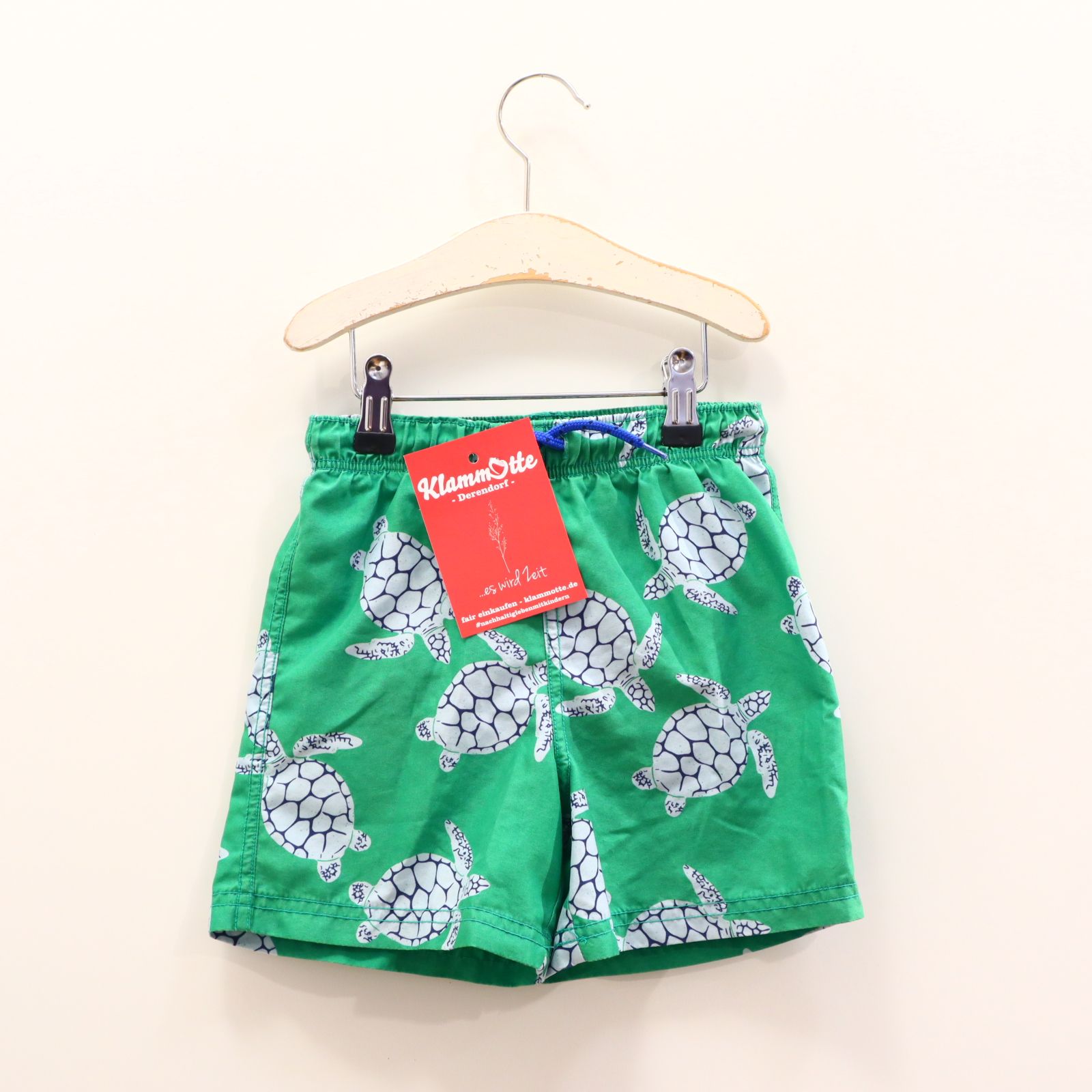 Bademode mini Boden 116 grün Alloverprint Badeshorts Meshfutter