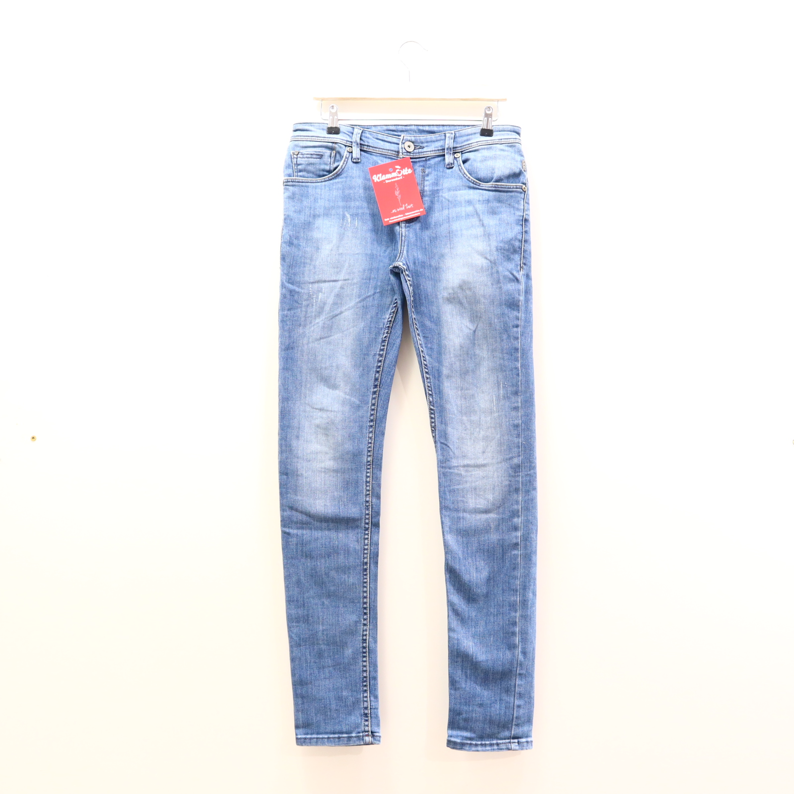 Hose TOM TAILOR 170/176 Jeans blau Knopf/Reißverschluß Denim Skinny W28/L32