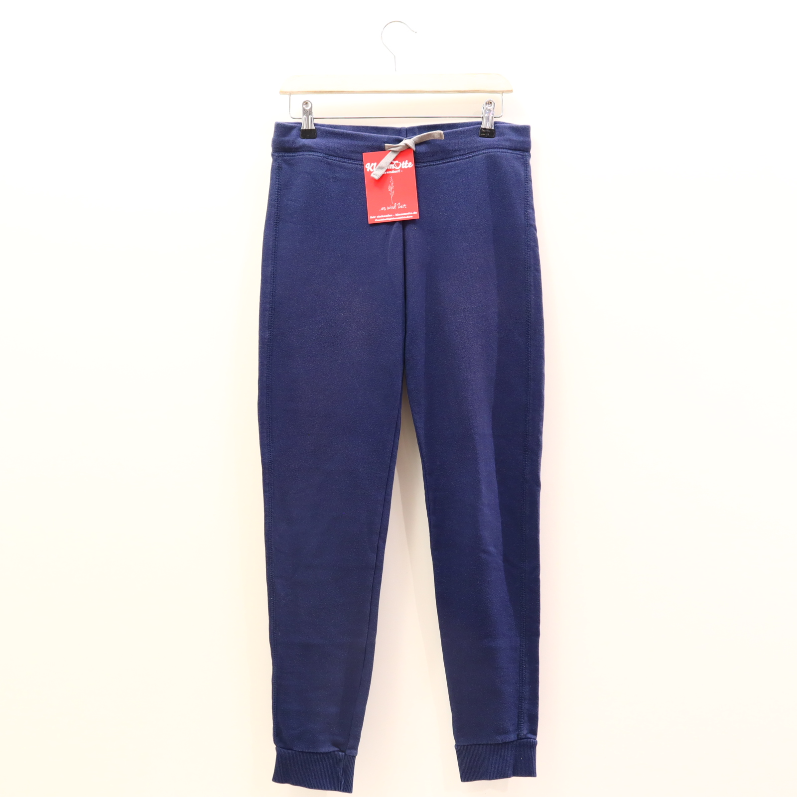 Hose BENETTON 170 Jogger blau Logo/Print Gummibandzug/Kordelzug Baumwolle/Sweat