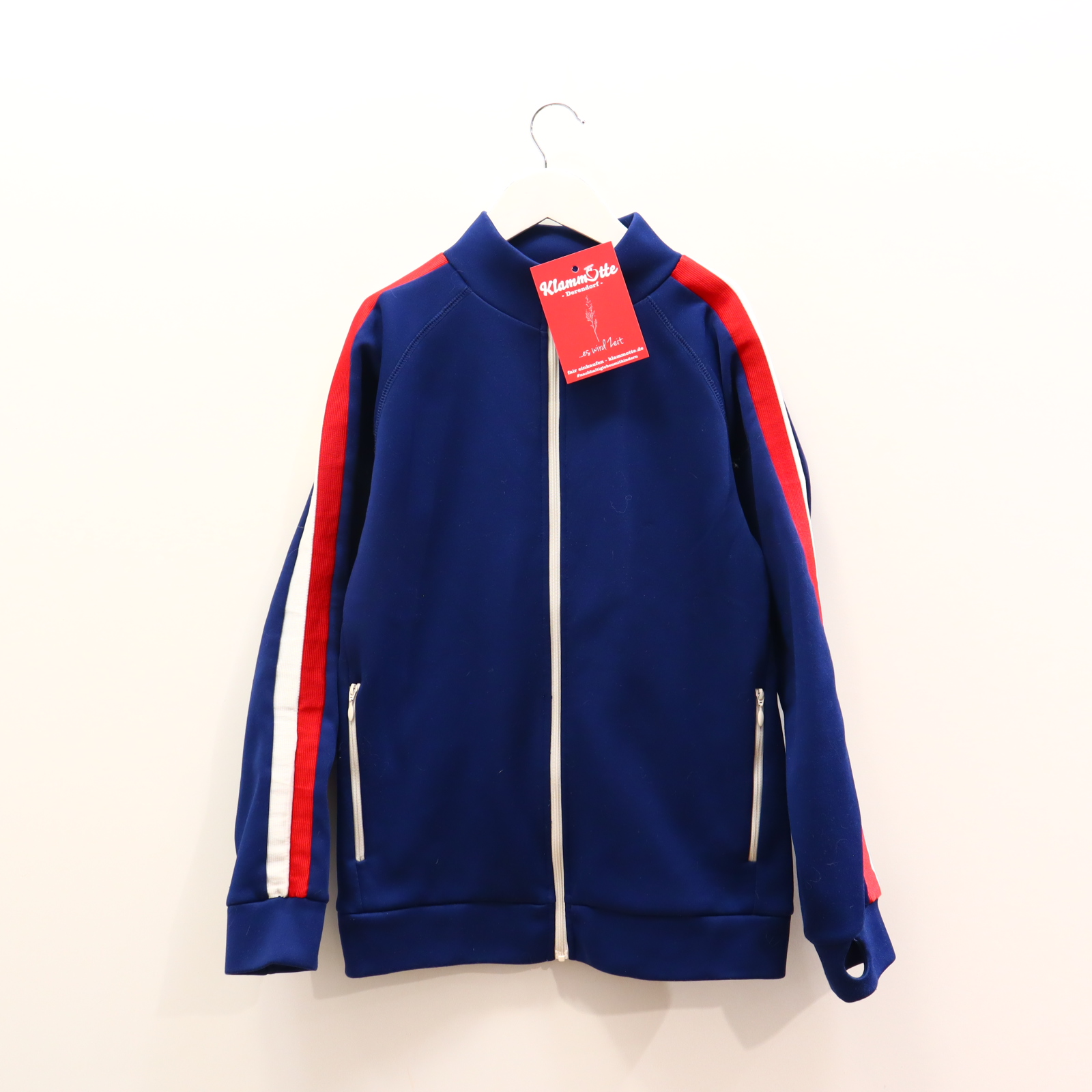 Oberteil mini Boden Gr. 152 Sweatjacke blau Polyester Borde