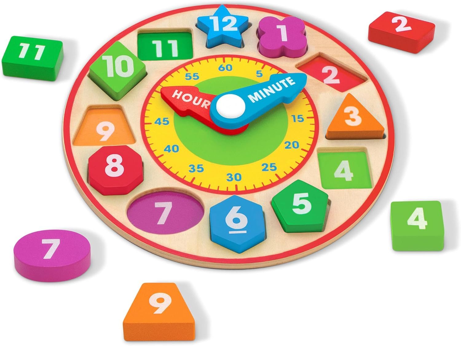 andere Lernuhr Melissa & Doug Holz