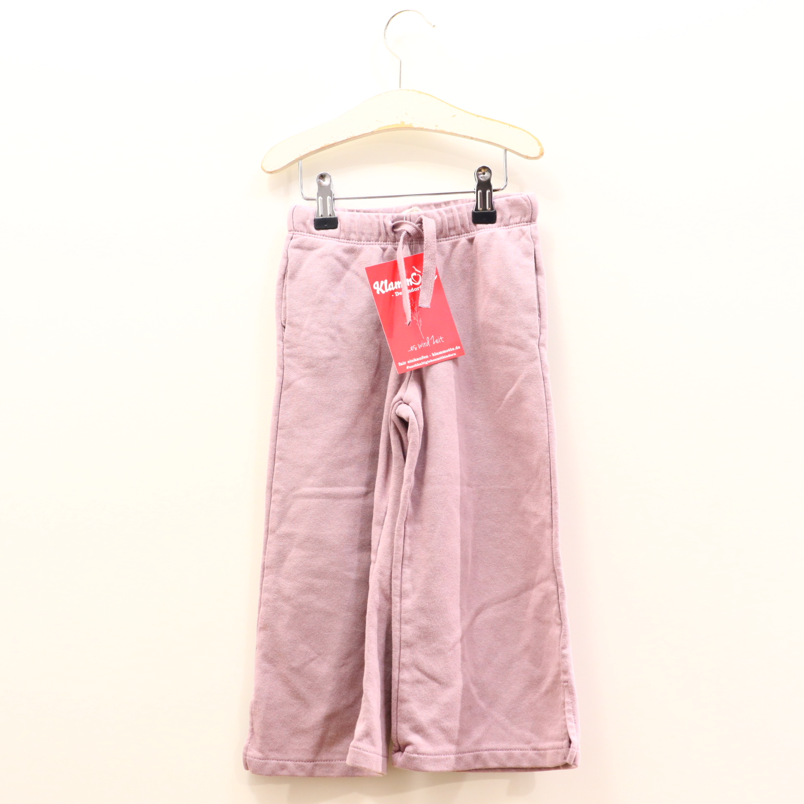 Hose H&M Jogger 104 flieder Baumwolle/Polyester/Sweat Gummibandzug/Kordelzug Wide