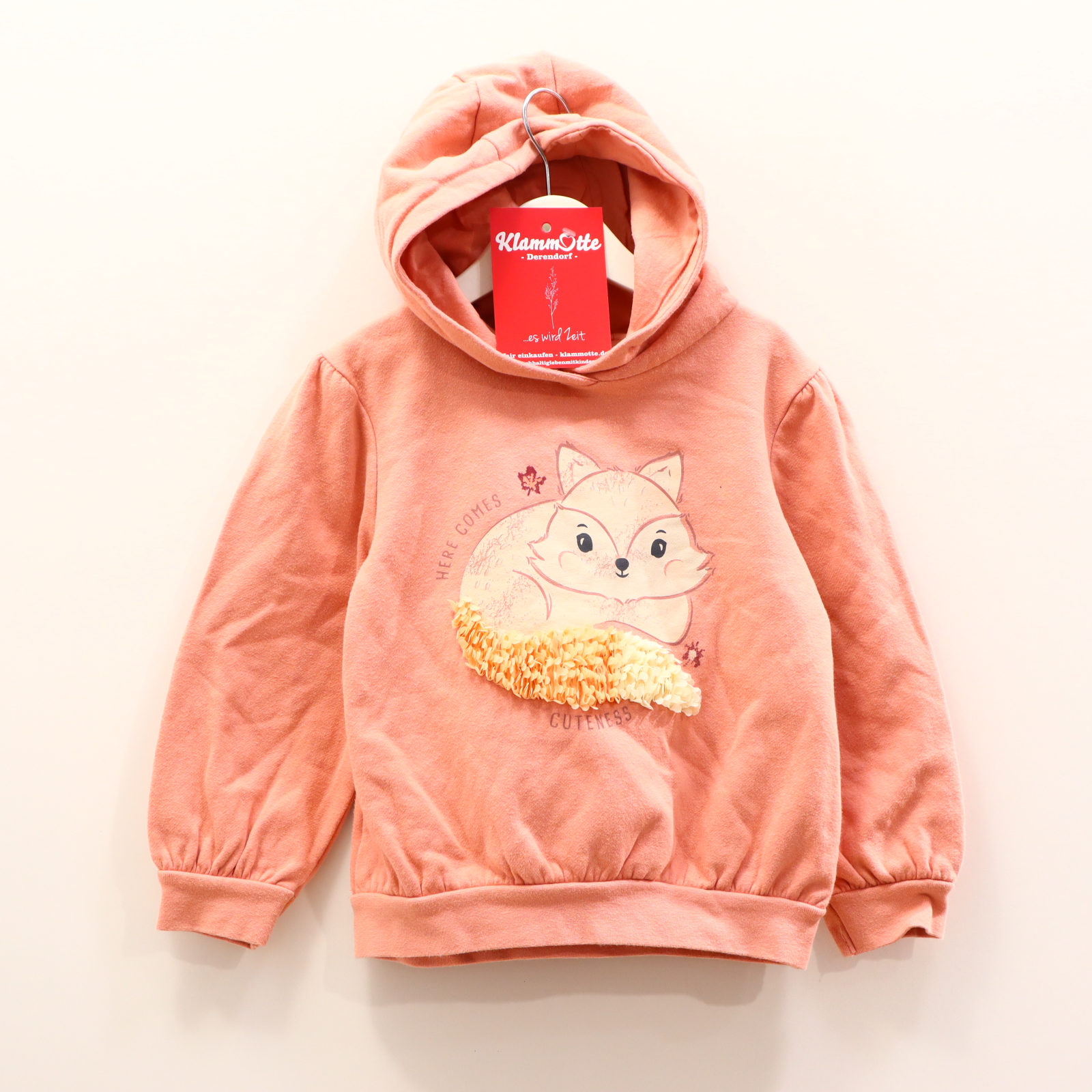 Oberteil Topolino 116 rosa Applikation/Print Kapuzenpullover