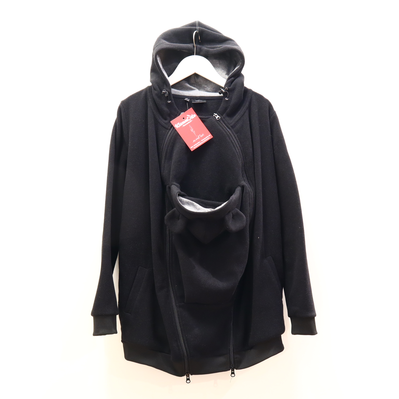 Pullover bpc Fleecejacke/Tragejacke/2-IN-1 Jacke M 38/40 schwarz Polyester