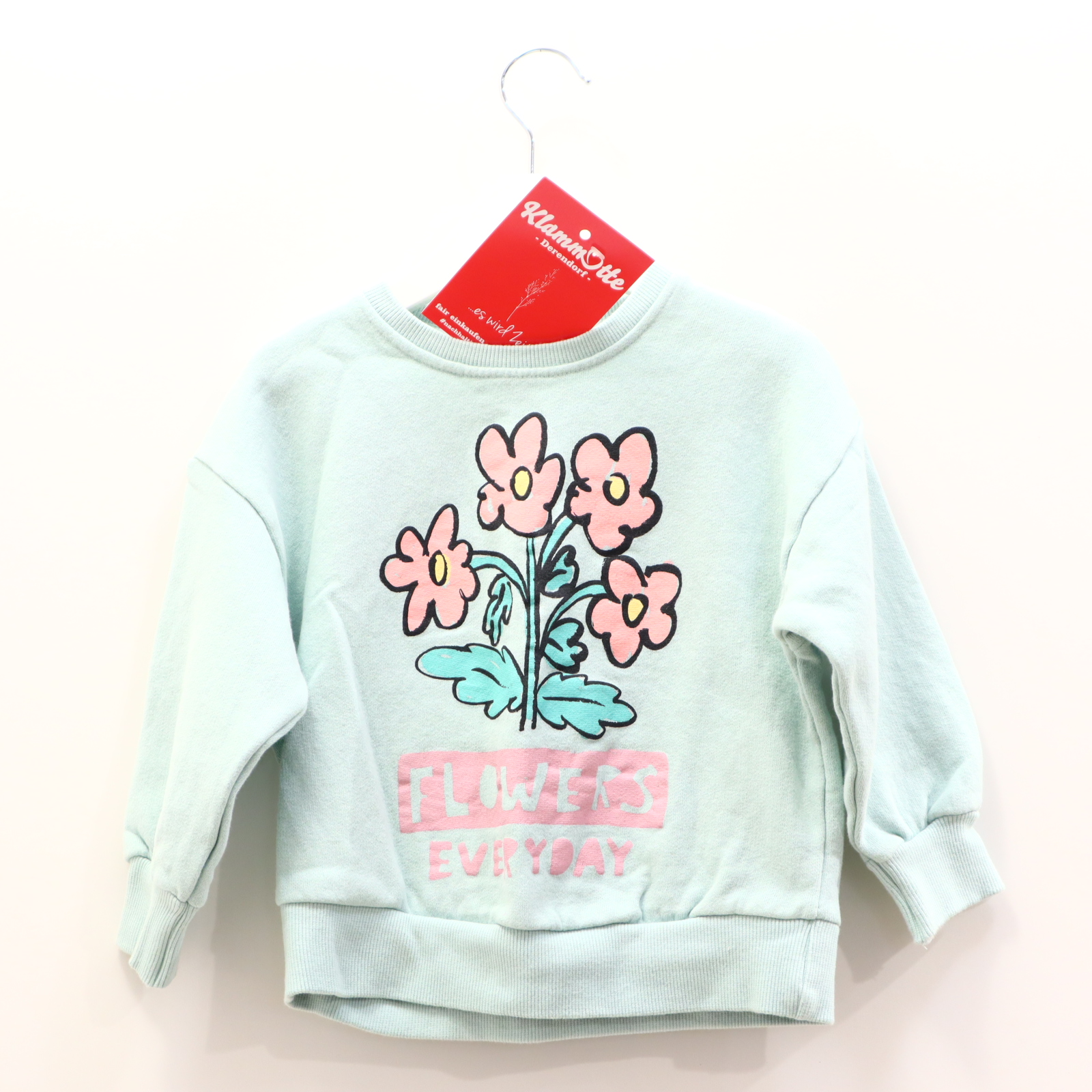 Oberteil ZARA 92 salbei Print Sweatshirt Baumwolle/Polyester