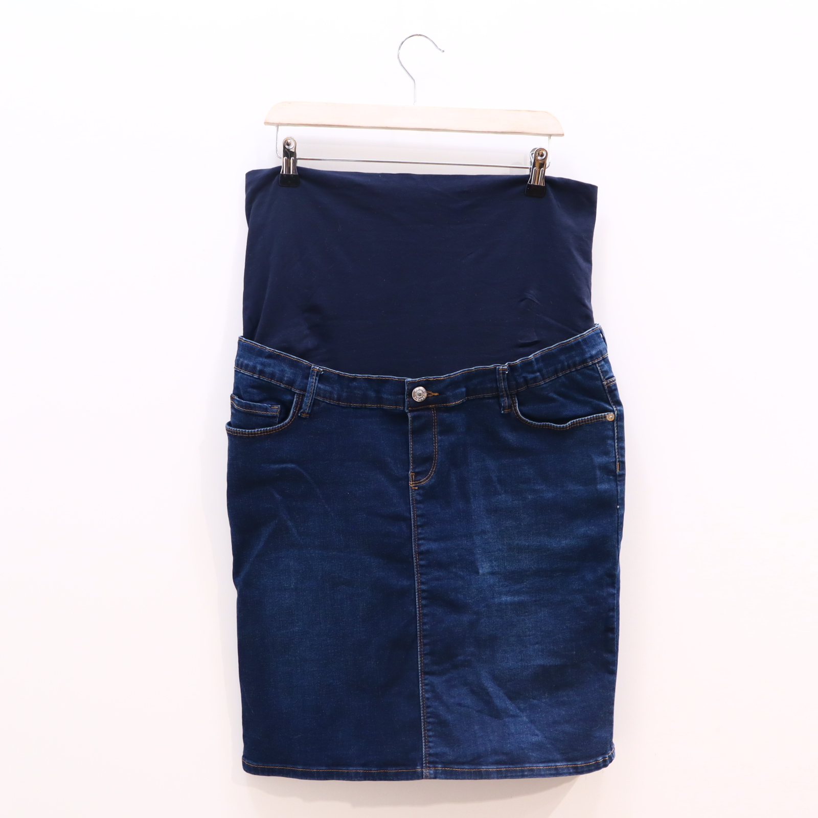 Kleider & Röcke ESPRIT Jeansrock 38 blau Denim High rib/verstellbar