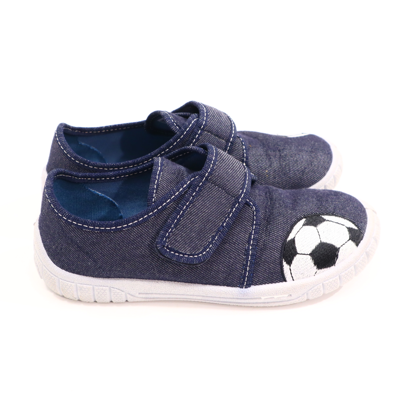 Hausschuhe/Wasserschuhe SuperFit 30 blau Klett/Pantoffel Canvas