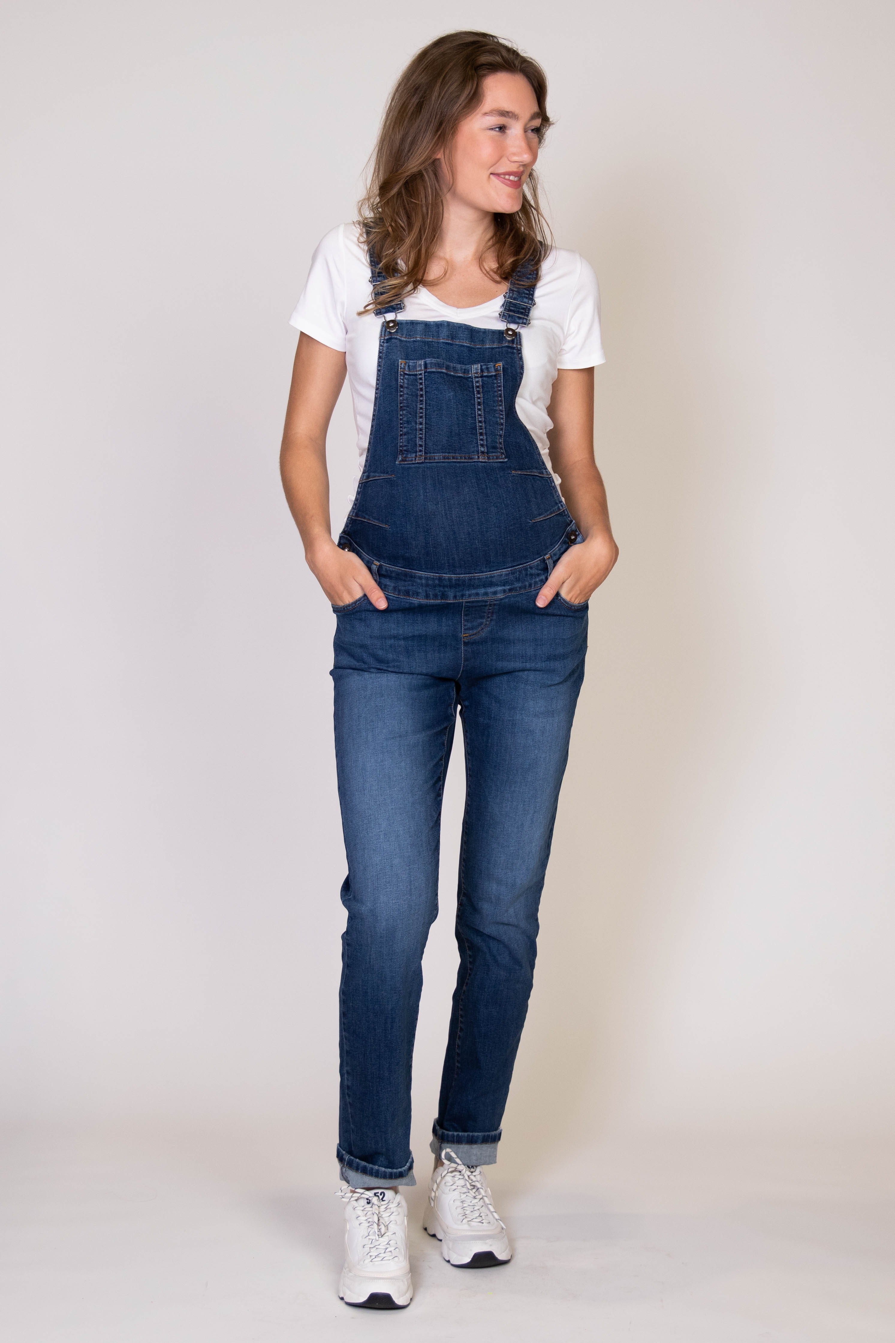 Hose LOVE2WAIT Jeans/Latzhose Salopette W27 blau Stone wash denim