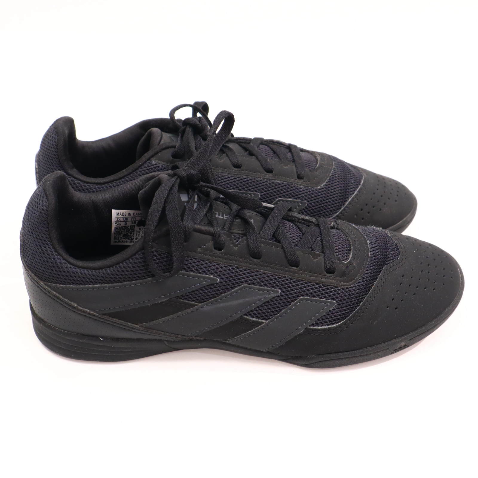 Sportschuh Adidas 38 Fußball/Hallenschuh schwarz Schnürrschuh Mesh