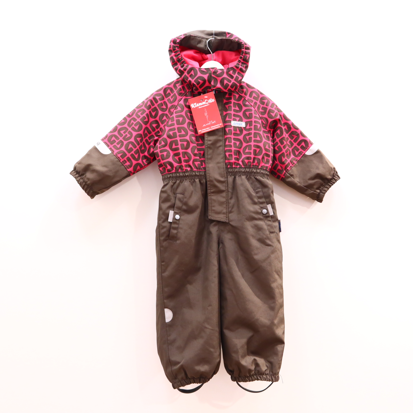 Schneeanzüge & mehr LASSIE 92 Schneeanzug braun/pink Allover Print abnehmb. Kapuze