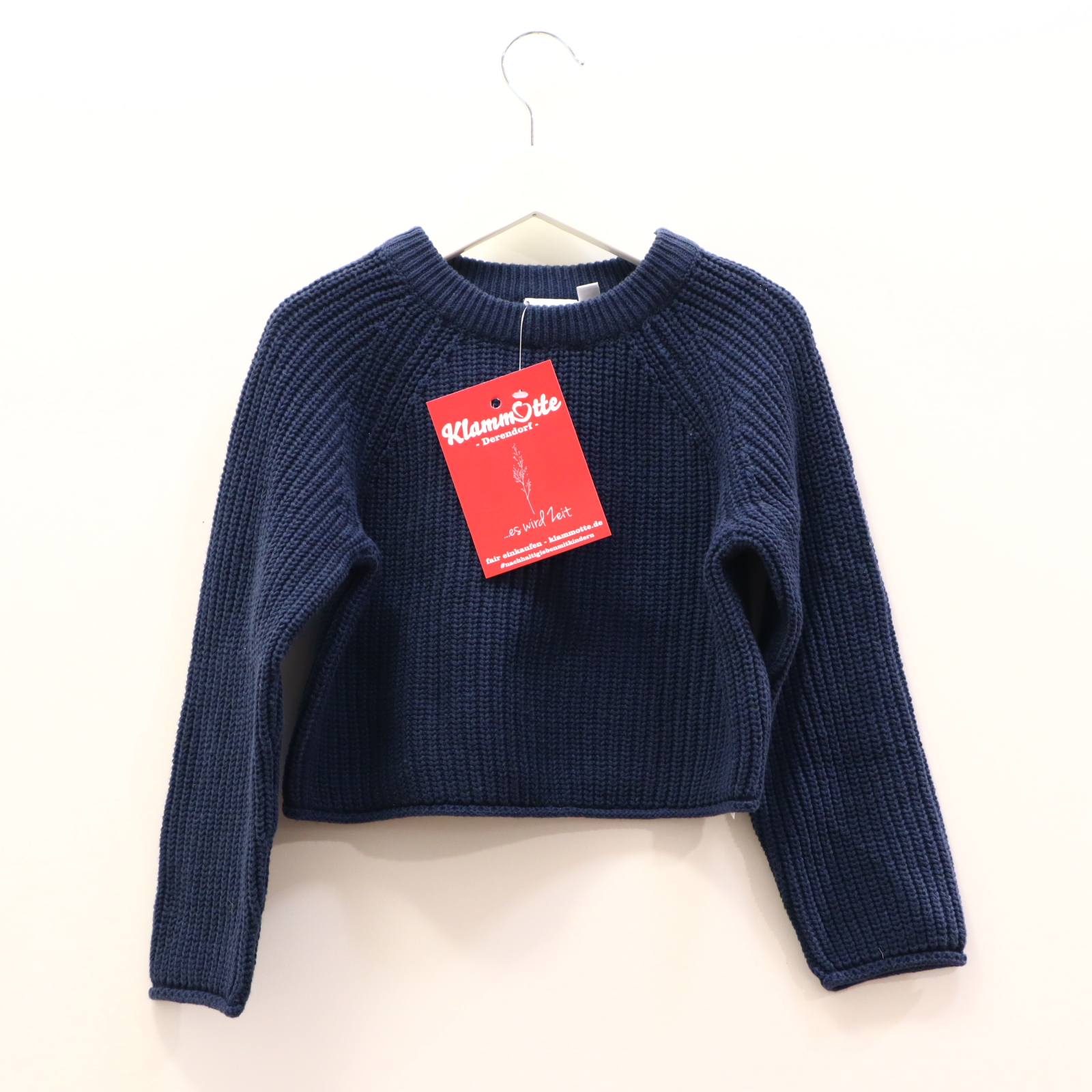 Oberteil name it/needs 104 blau Rippstrick Strickpullover Baumwolle/Polyacryl