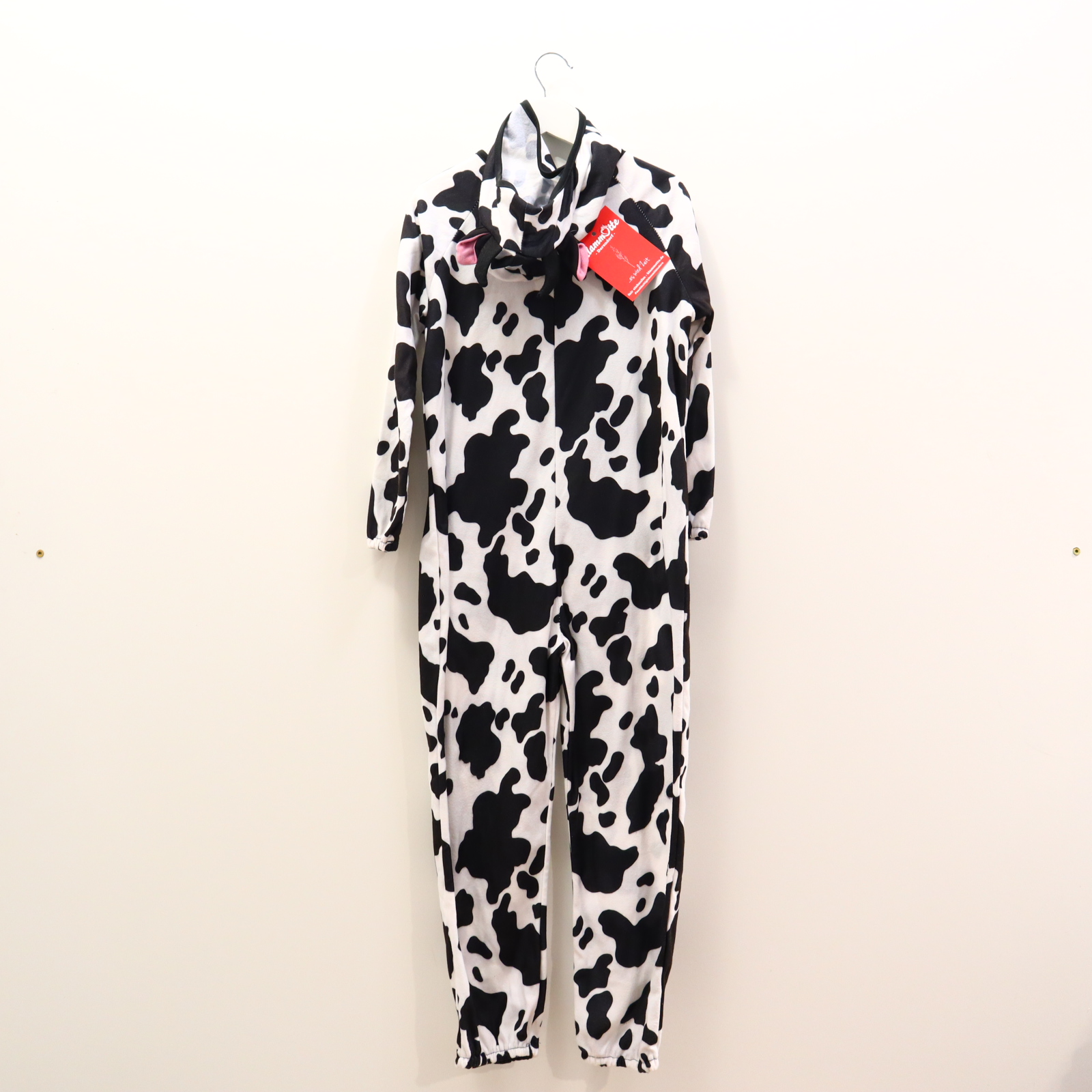 Karneval 122/128 Kuh schwarz/weiß 2 Kopfteil/Overall